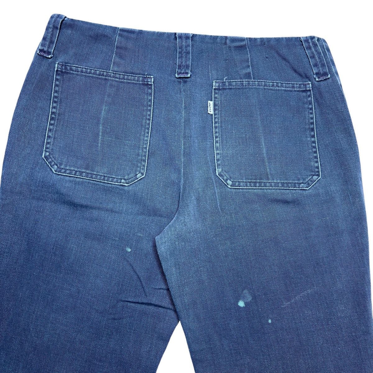 Levi's × Vintage Vtg 70s Levi’s For Gals Big E Button Fly Navy Dungaree Pants Size 30" / US 8 / IT 44 - 5 Thumbnail