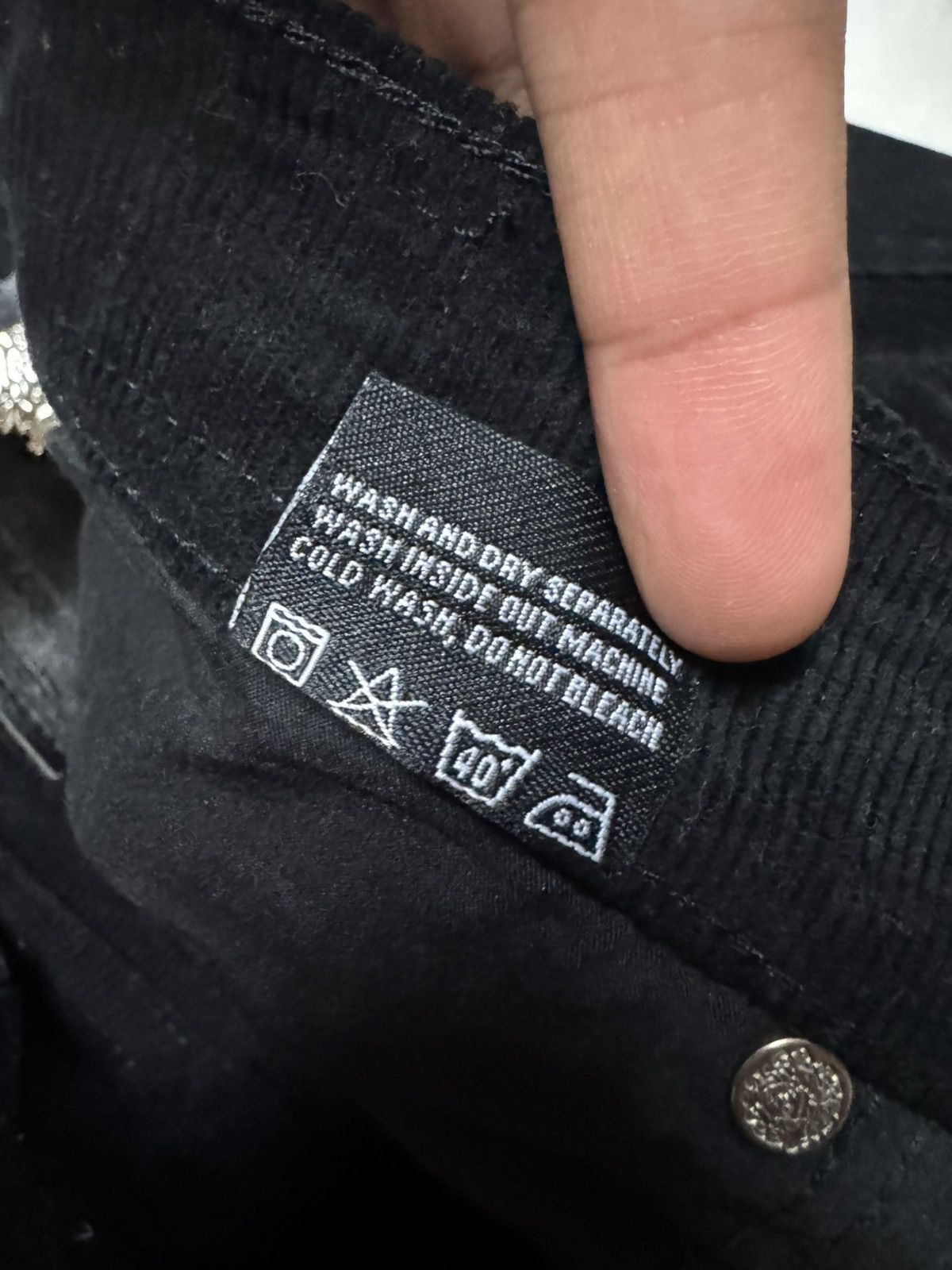 Versace Jeans Couture VERSACE JEANS COUTURE SUPER BLACK CORDUROY PANTS Size US 35 - 11 Thumbnail
