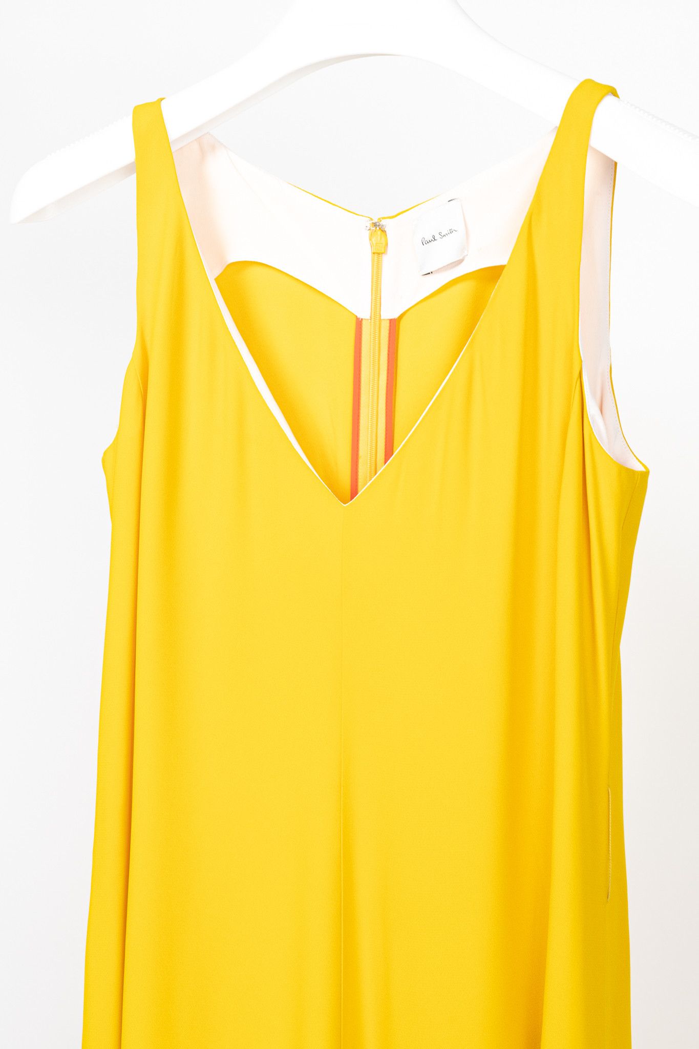 Paul Smith Paul Smith Yellow Crepe Sleeveless Maxi Dress Size S / US 4 / IT 40 - 3 Thumbnail