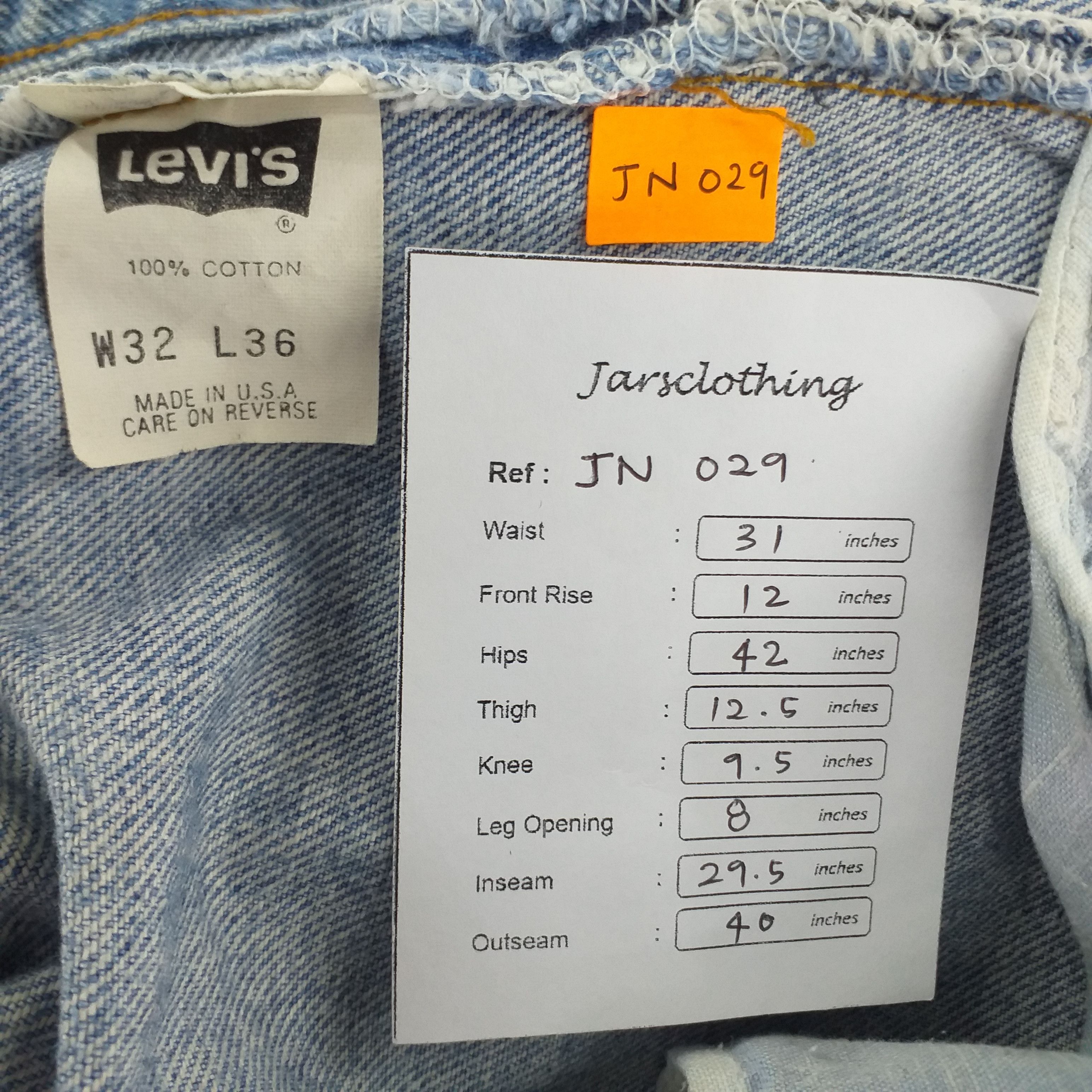 Levi's 90's Levi's 501 Vintage Clothing Distressed 31 x 29.5 -JN029 Size US 31 - 15 Thumbnail