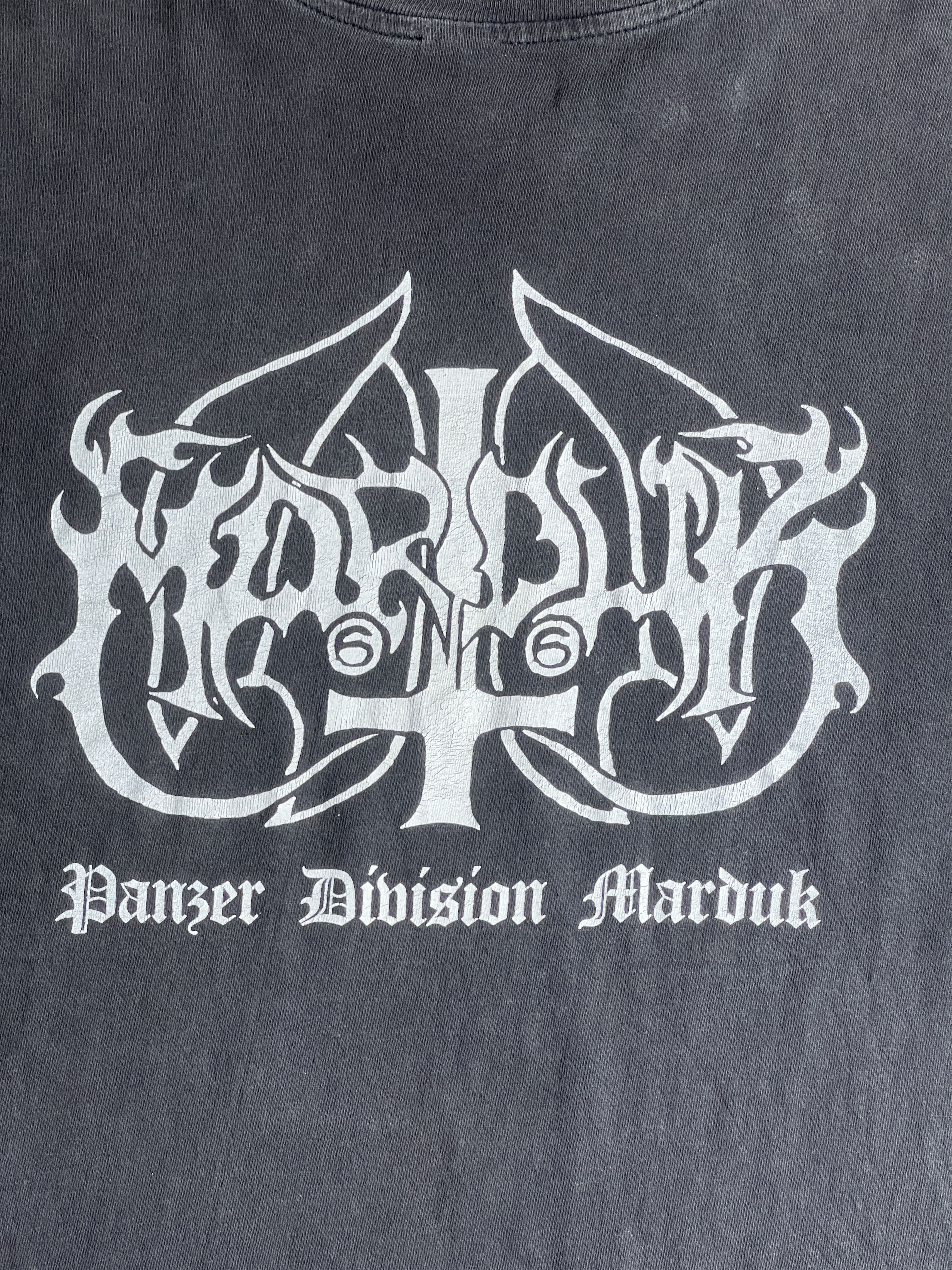 Band Tees × Vintage Vtg 90s Marduk Panzer Division Black Metal Band Tee GTME563 Size US L / EU 52-54 / 3 - 7 Thumbnail