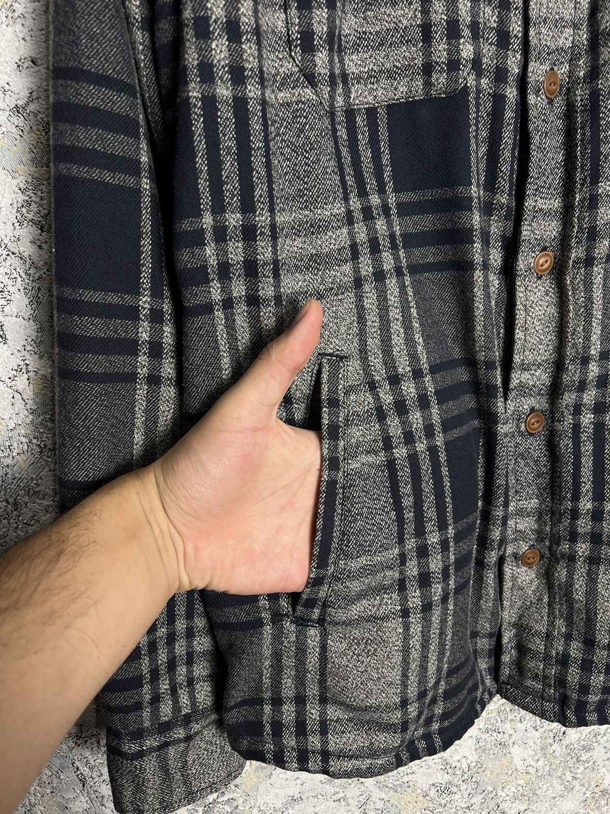 Quiksilver × Vintage Quiksilver Flannel Plaid L Sherpa Shacket Jacket Button Up Size US L / EU 52-54 / 3 - 4 Thumbnail