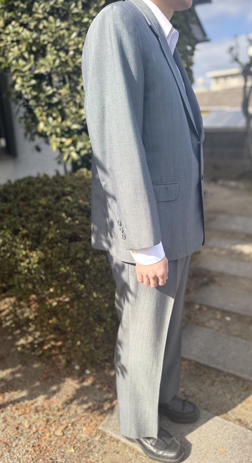 Other Summer Vintage All Wool MIYUKI KEORI Pinstripe Suit Japan Size 42R - 9 Thumbnail