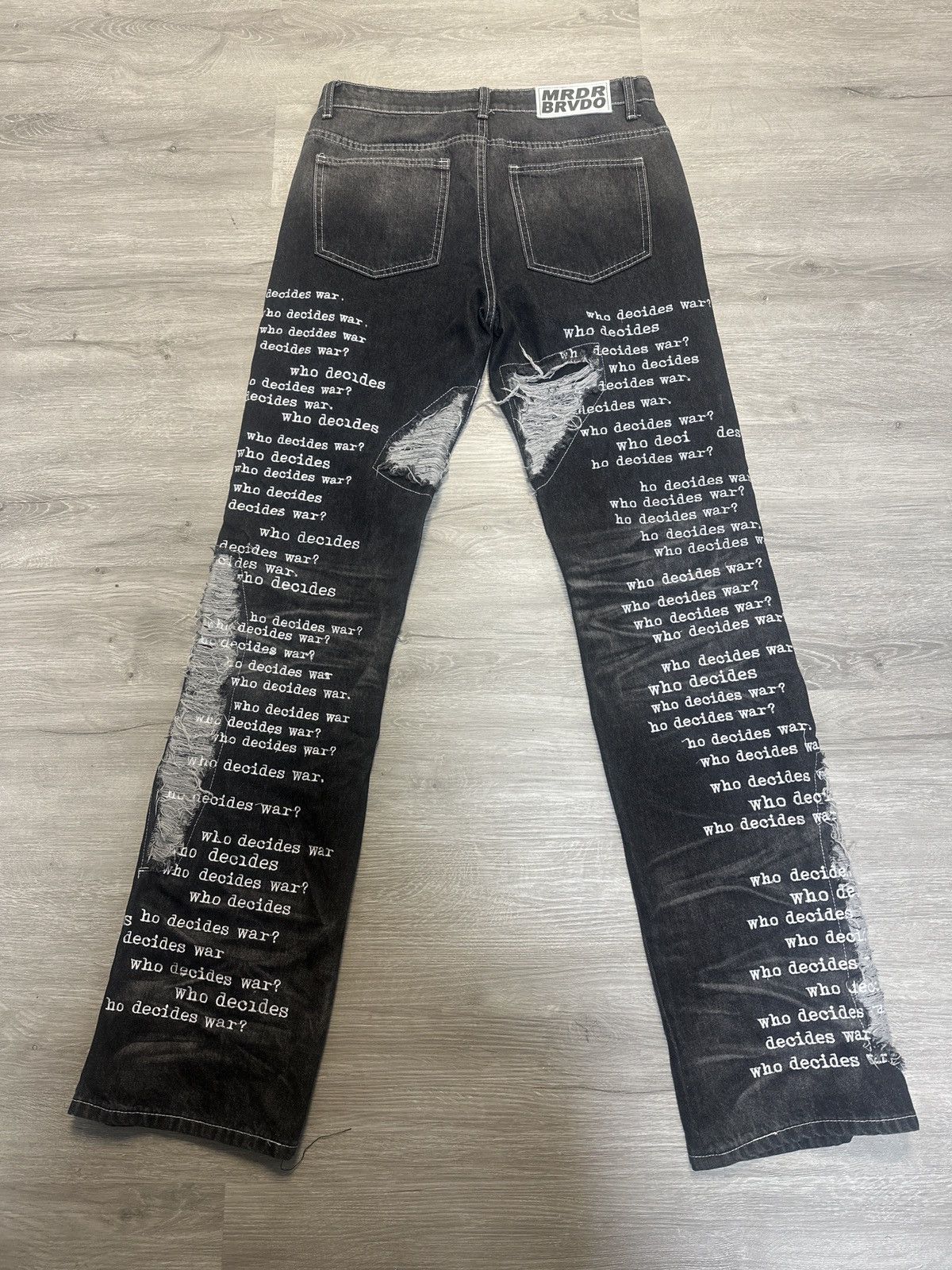 Who Decides War Who Decides War scripted Jeans Size US 30 / EU 46 - 6 Thumbnail