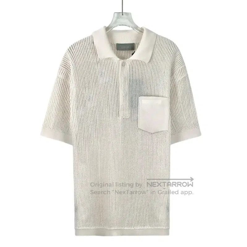 Dior Dior Gray-White Men's Polo Shirt . Size US M / EU 48-50 / 2 - 1 Thumbnail
