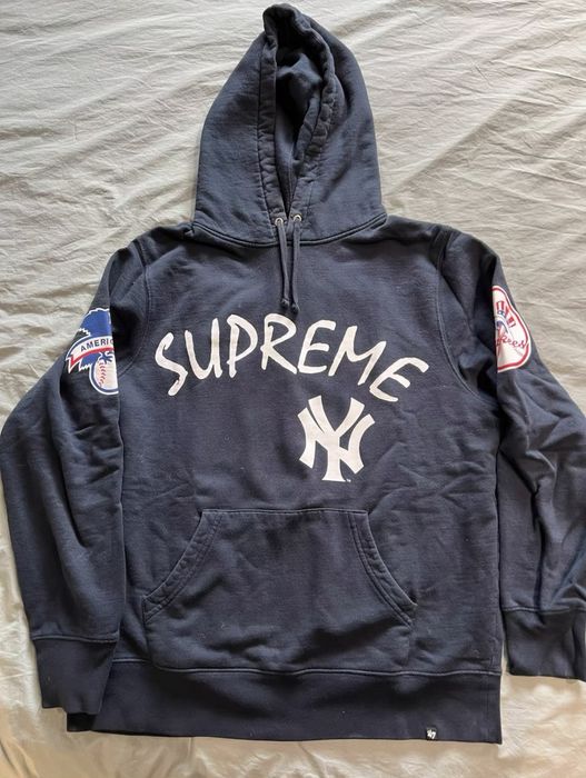 Supreme Supreme yankees hooded sweatshirt | Grailed