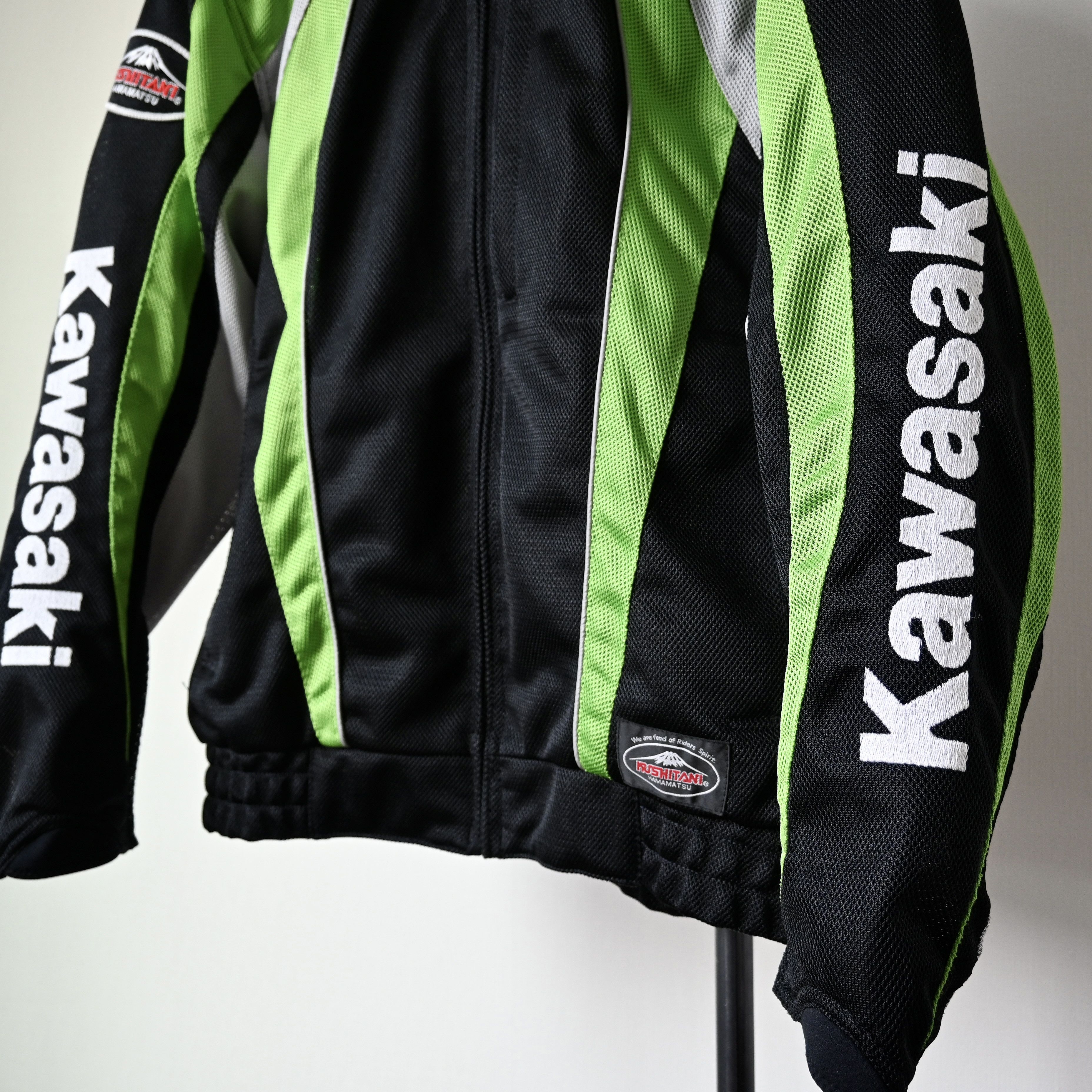 Vintage 2000s KUSHITANI x KAWASAKI mesh riding jacket Size US L / EU 52-54 / 3 - 10 Thumbnail