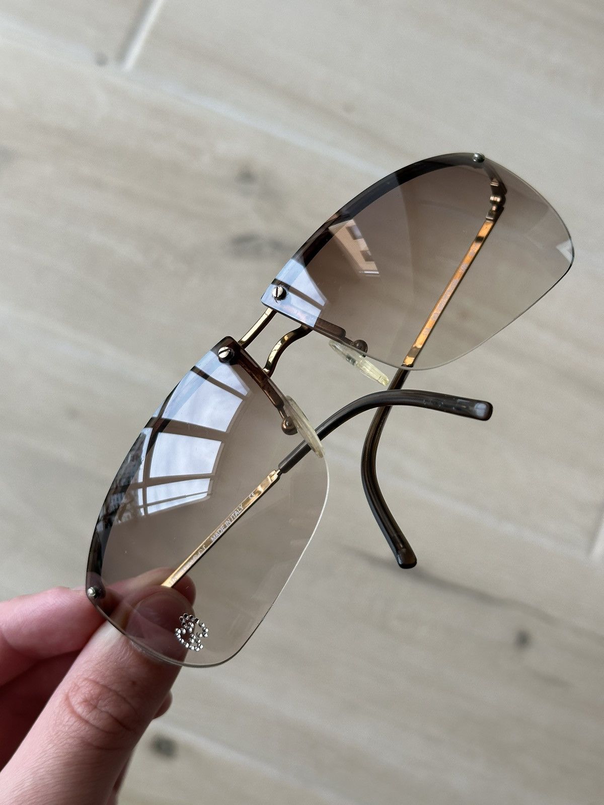 Gucci × Tom Ford × Vintage GUCCI Bronze Sunglasses with Rhinestones GG 2652/STRASS Size ONE SIZE - 8 Thumbnail