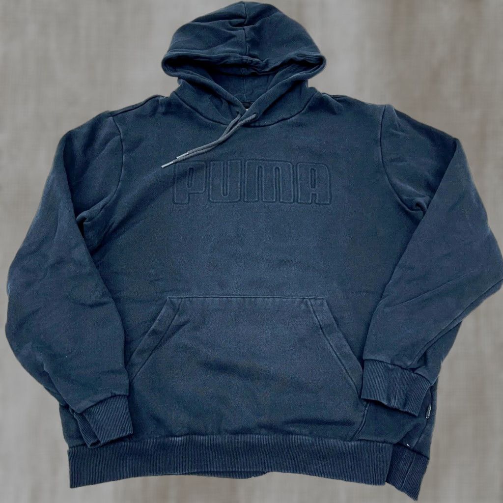 Puma Puma Hoodie Men Medium Black Embossed 3D Logo Sweatshirt Pullover Adult Logo Sweatshirt Size US M / EU 48-50 / 2 - 1 Thumbnail