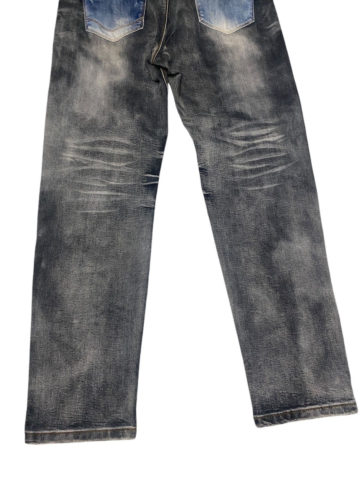 Hysteric Glamour 2000's Alex Rogan Patched Whiskered Washed Jeans Size US 35 - 10 Thumbnail