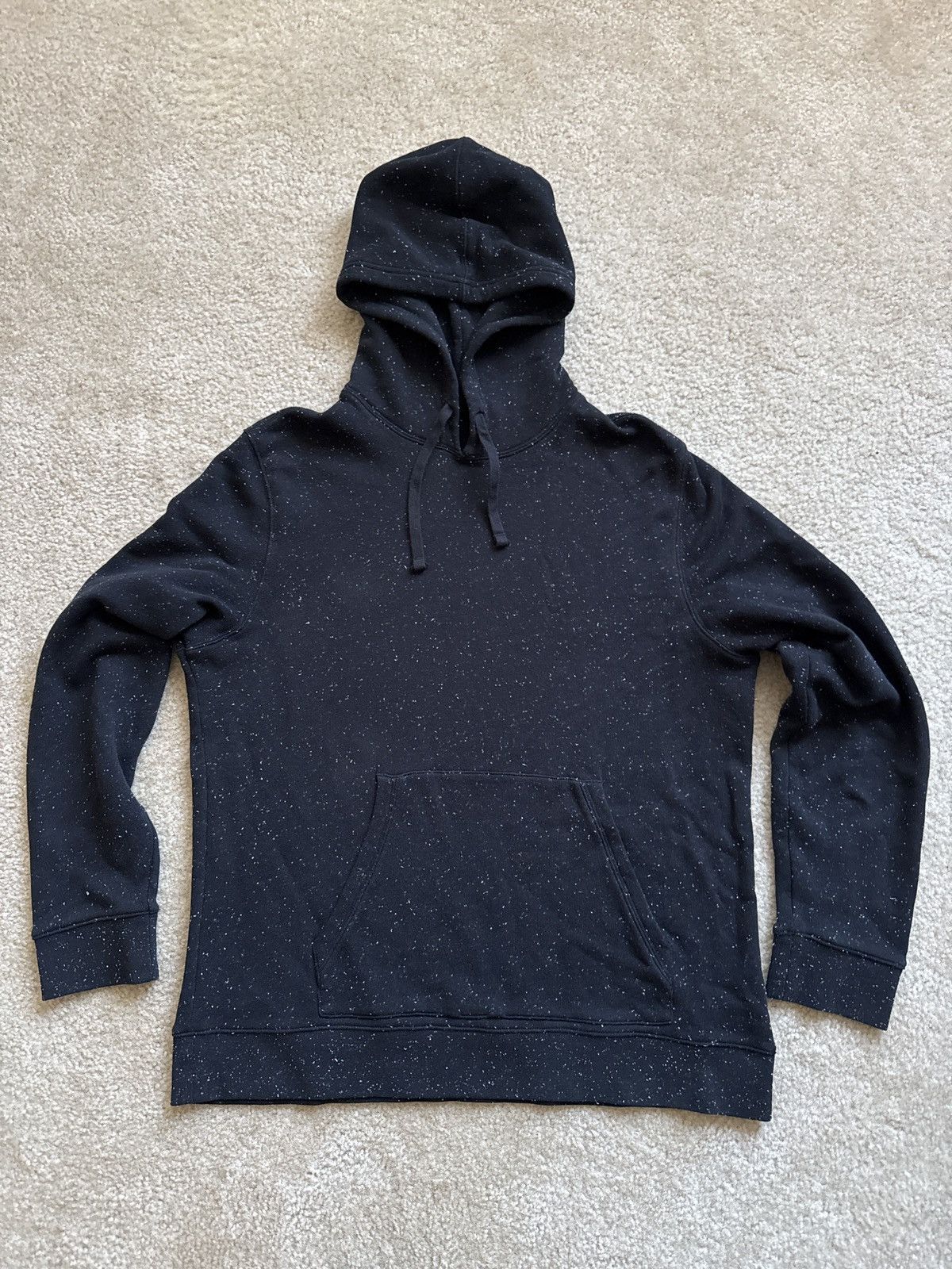 Vince Vince Black Speckled Cotton Blend Hoodie Size US L / EU 52-54 / 3 - 6 Thumbnail
