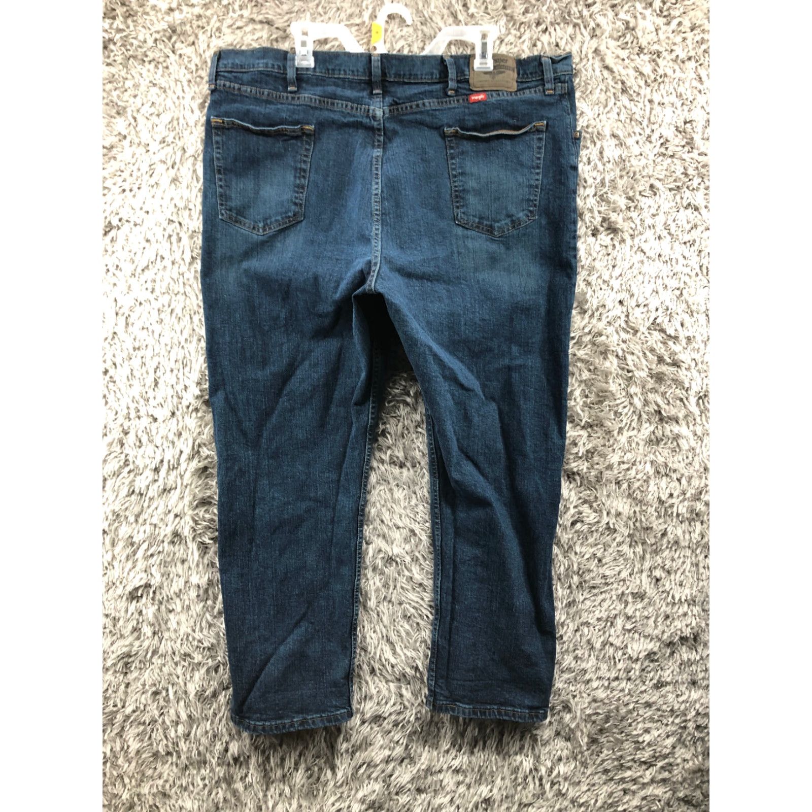 Wrangler Wrangler Jeans Mens 44x30 Mid Rise Straight Leg Dark Wash Blue Denim Size US 44 / EU 60 - 5 Thumbnail