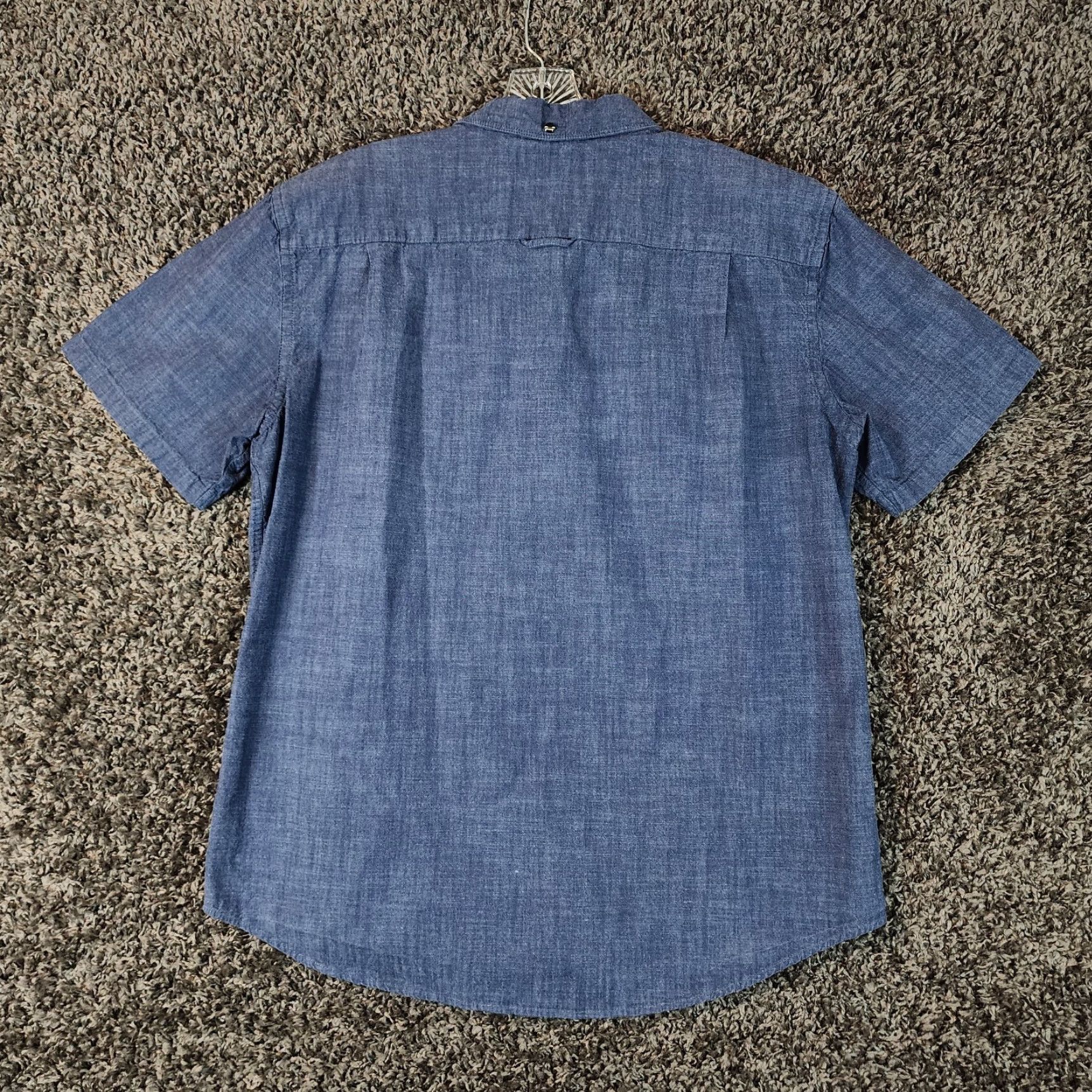 Hurley Hurley Men Short Sleeve Button-Up Shirt XL Blue Casual Summer Size US 36 / EU 52 - 6 Thumbnail