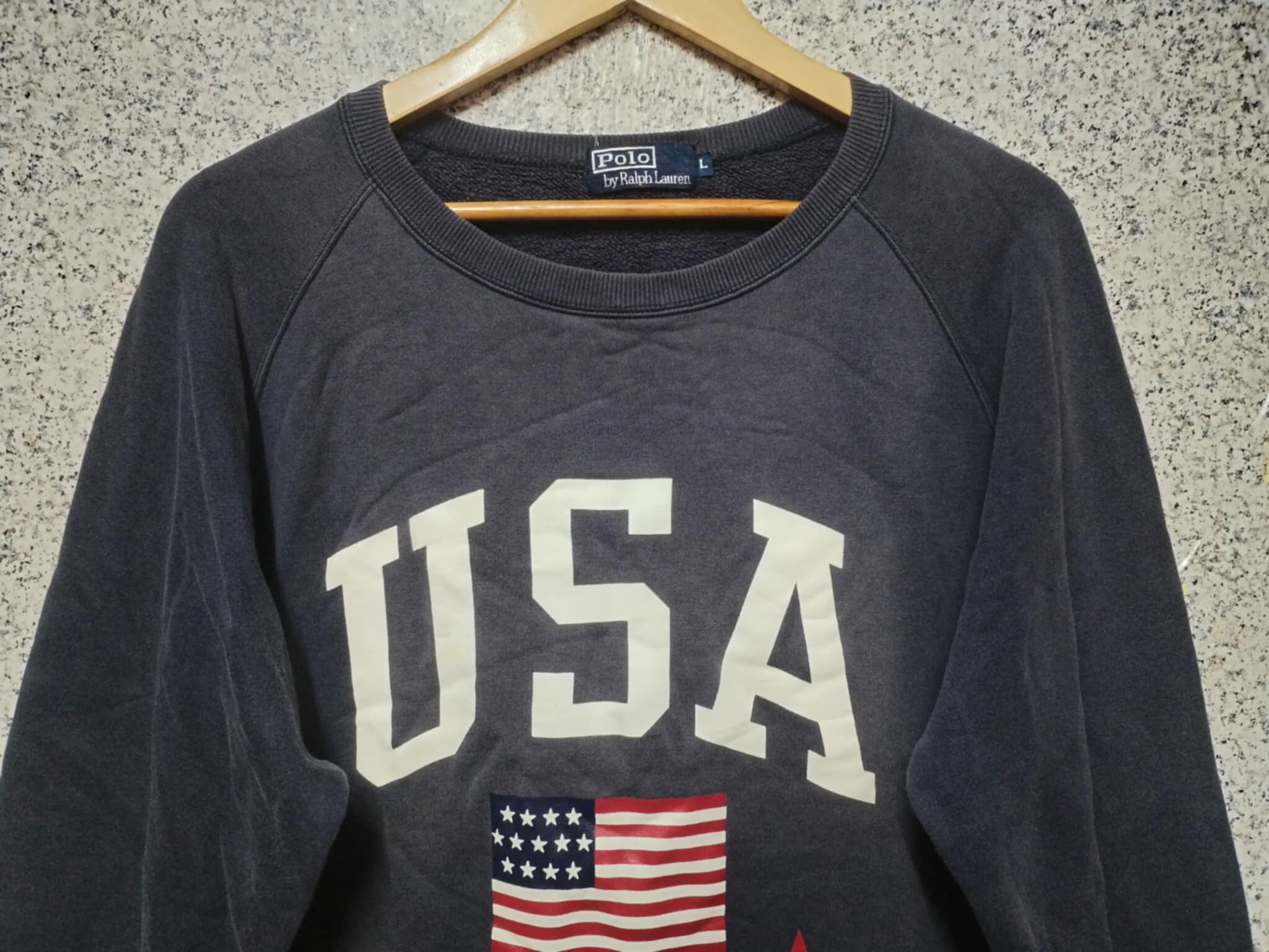 Polo Ralph Lauren × Vintage VINTAGE POLO RALPH LAUREN USA BIG LOGO VERY RARE Size US L / EU 52-54 / 3 - 3 Thumbnail