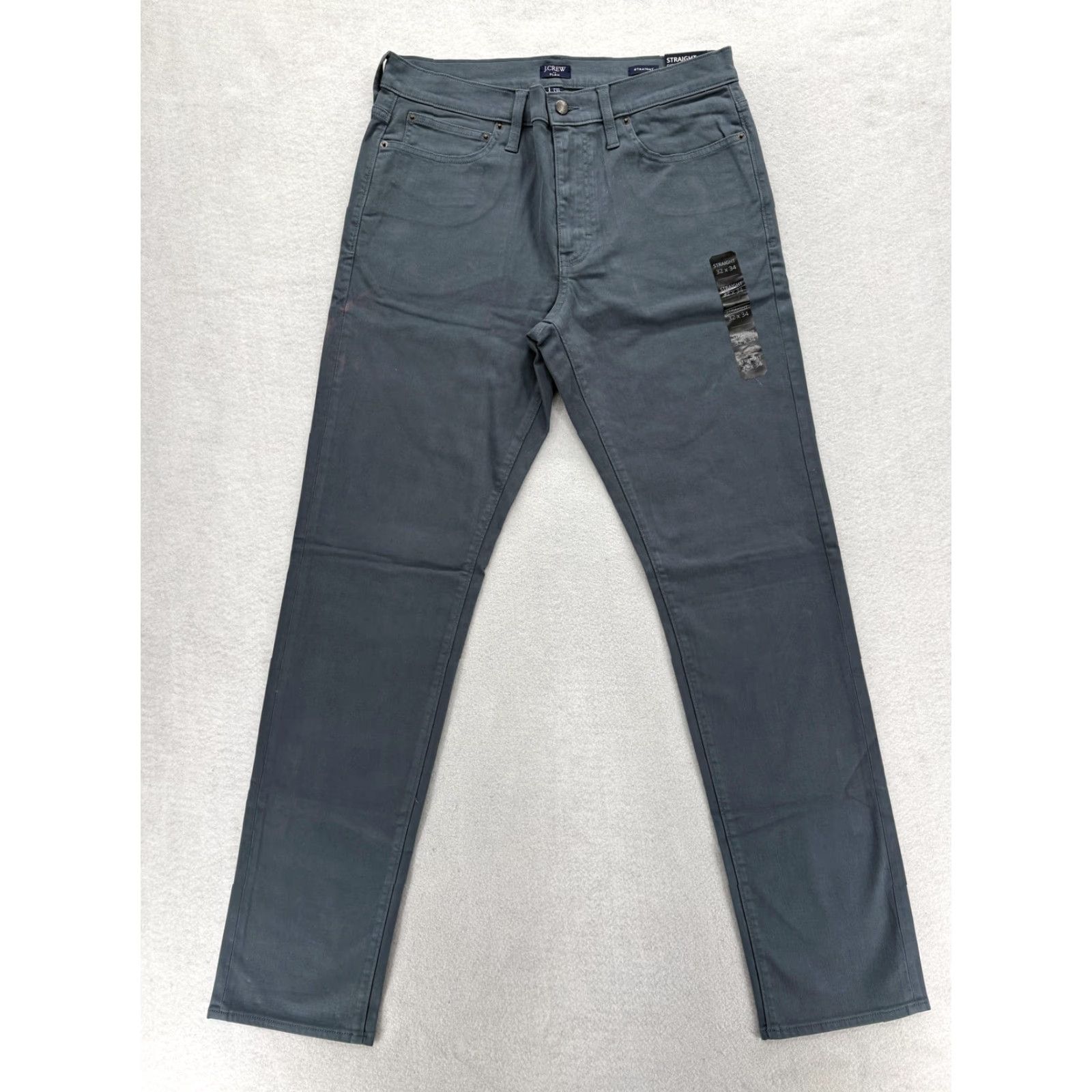 J.Crew J.CREW Straight Jeans Mens 32x34 Gray Denim 5-Pocket Cotton Polyester Stretch Garment Dye Jeans Size US 32 / EU 48 - 2 Thumbnail