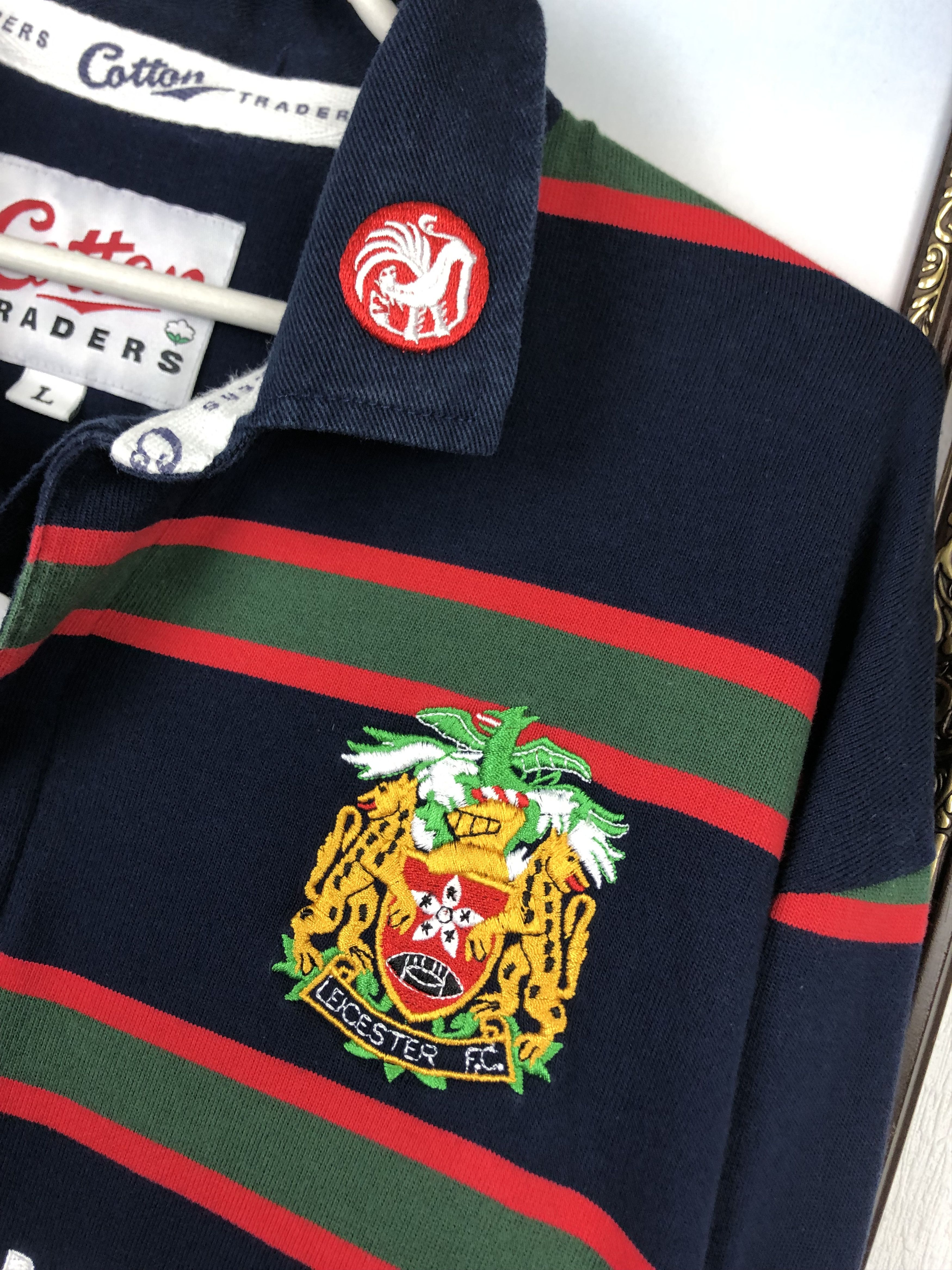 Vintage Vintage Leicester Tigers Rugby Union Cotton Traders Jersey Size US L / EU 52-54 / 3 - 4 Thumbnail