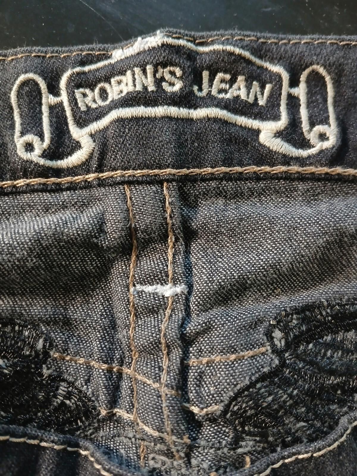 Robins Jeans ROBIN'S JEAN 32"x32" Blak Garbot Women's Angel Wings NWT Size 32" / US 10 / IT 46 - 9 Thumbnail