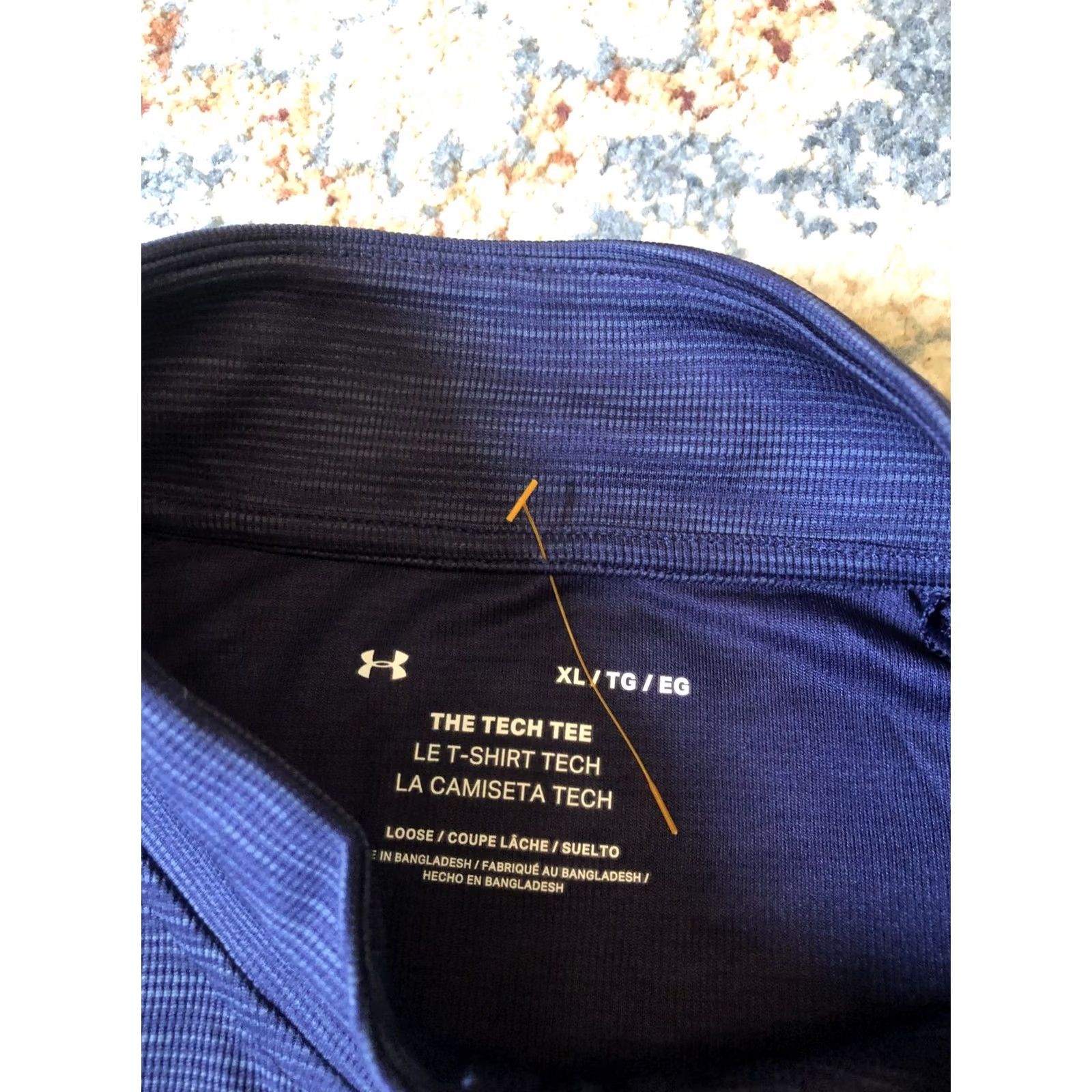 Under Armour Under Armour Tech Tee Pullover Mens XL Blue Quarter Zip Lightweight Athletic Shirt Size US XL / EU 56 / 4 - 7 Thumbnail