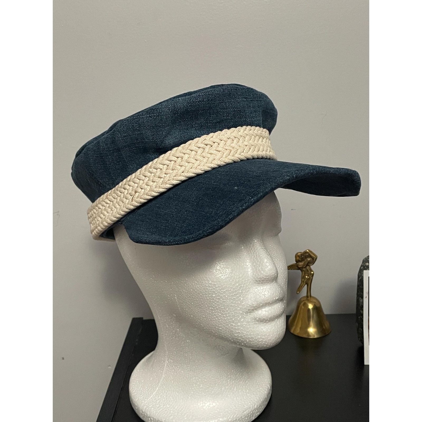 Other Handmade Denim Cap Small, Imperfect Artisan Piece, OOAK Size ONE SIZE - 1 Thumbnail