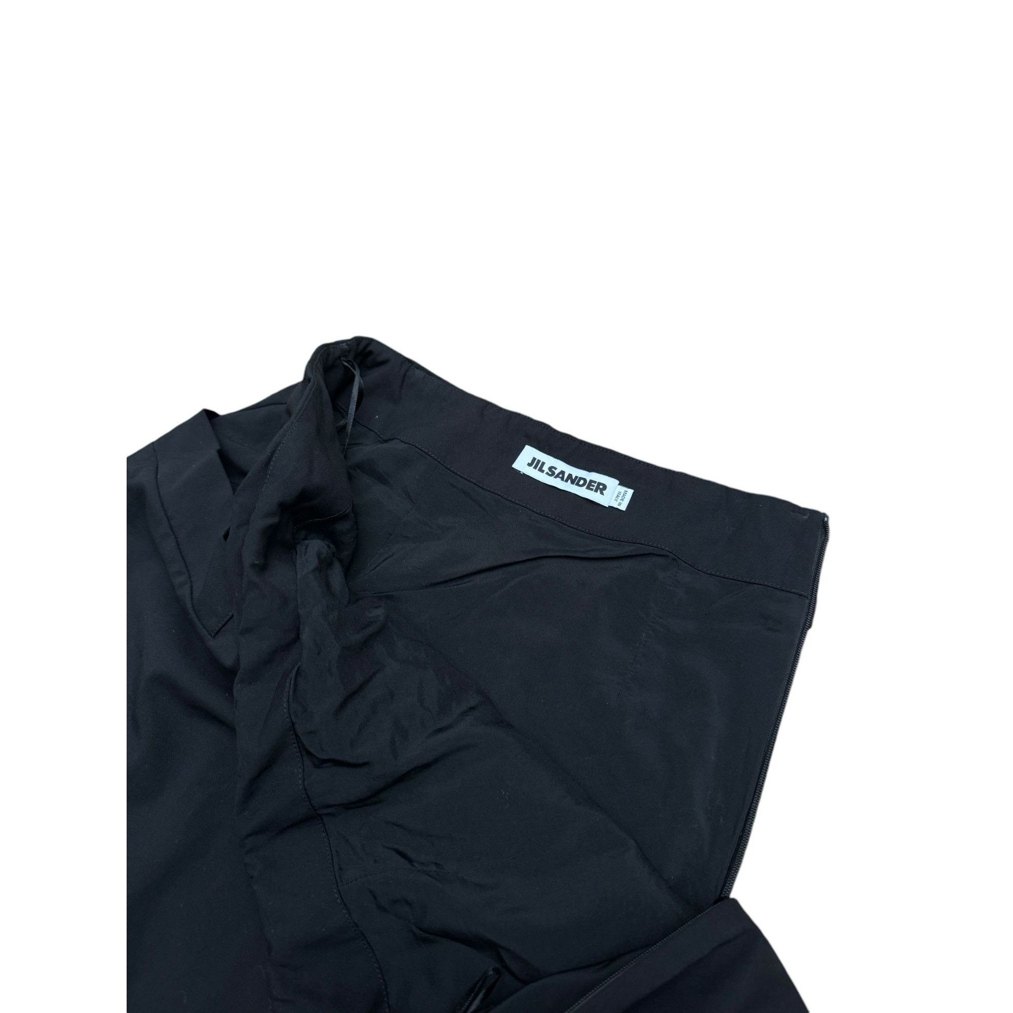 Jil Sander Black Wool Asymmetric Skirt Size 26" / US 2 / IT 38 - 5 Thumbnail