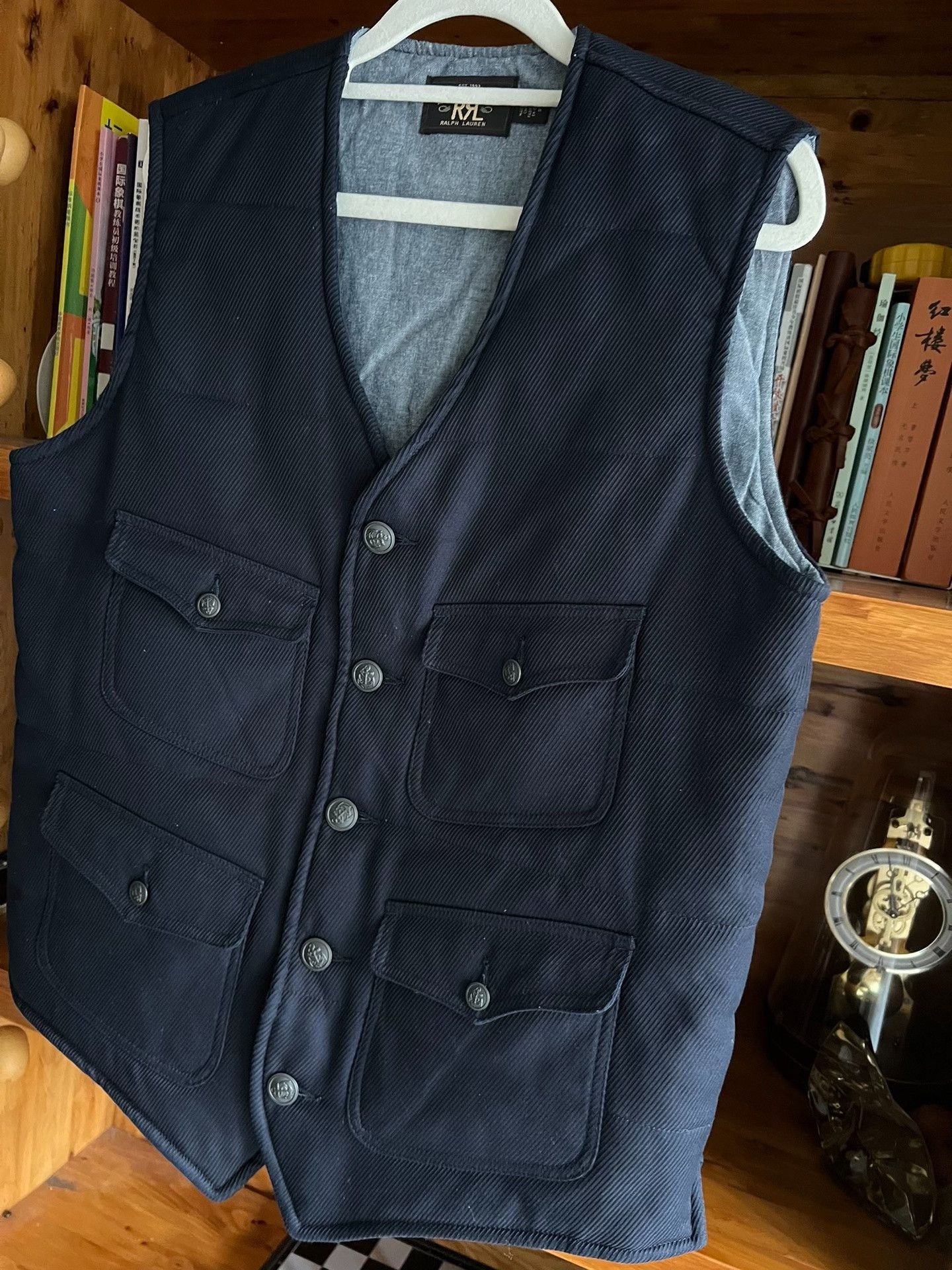 RRL Ralph Lauren RRL Indigo Dyed Wool Down Vest Size US M / EU 48-50 / 2 - 2 Thumbnail