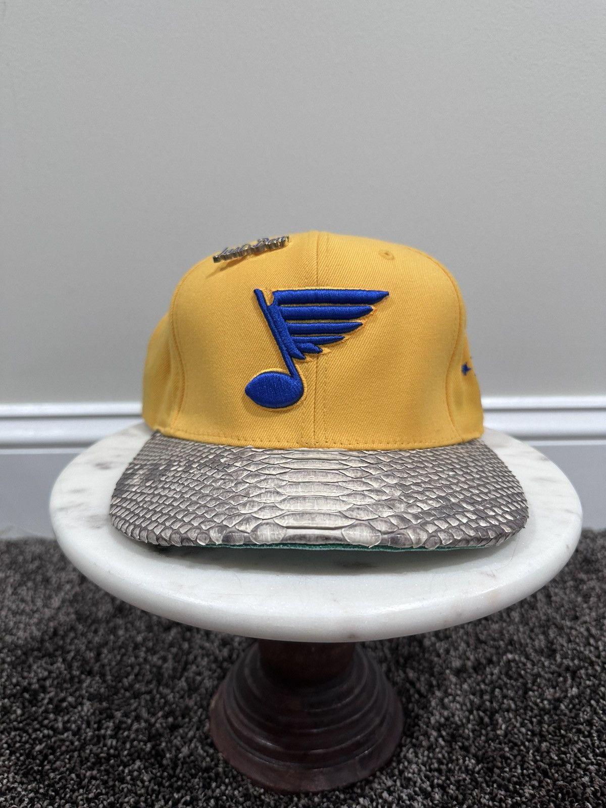 Just Don Just Don x Mitchell & Ness NHL St. Louis Blue Yellow Hat Size ONE SIZE - 10 Thumbnail