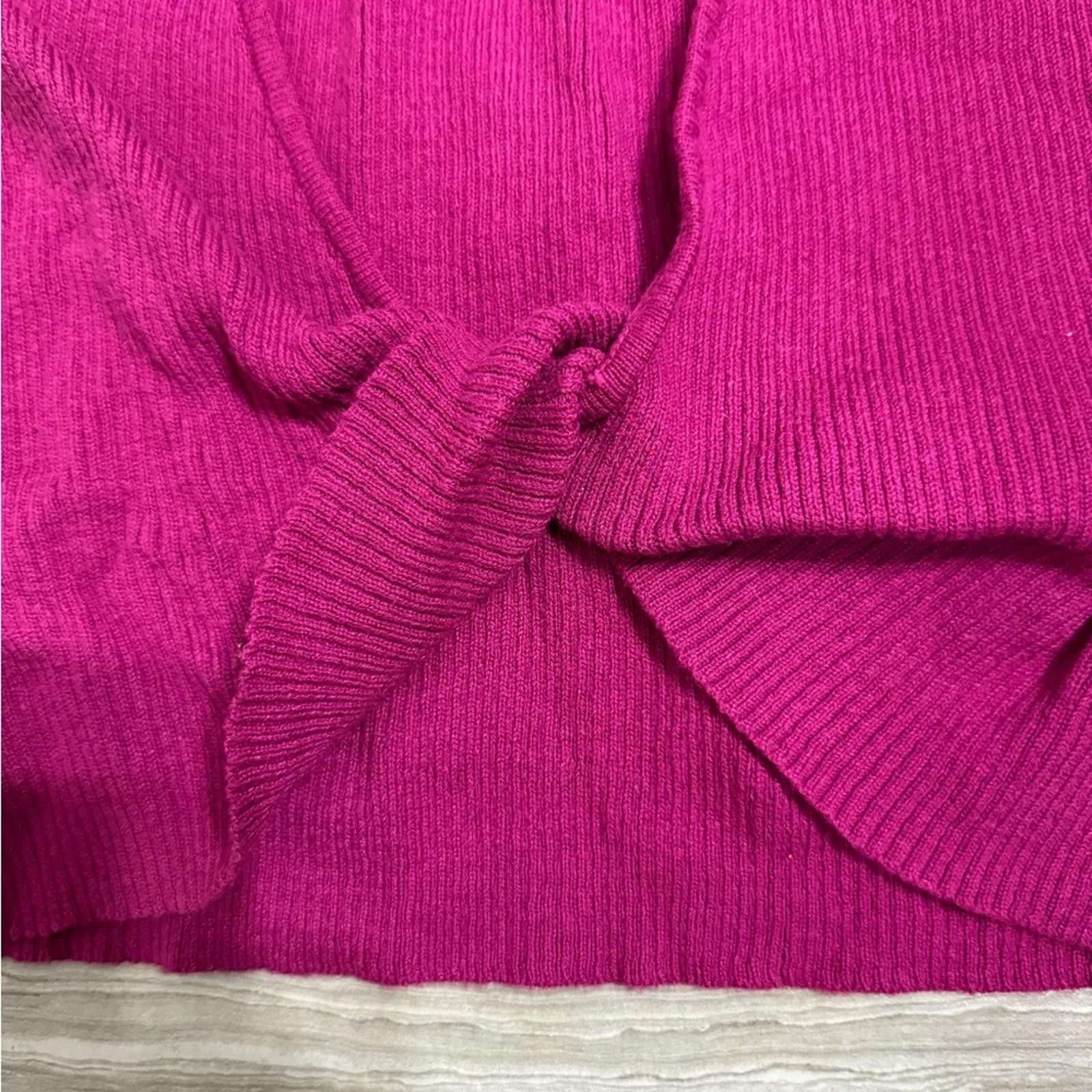Designer Wild Fable Magenta Knit Crop Vest Sleeveless Tank Top- Sz M Size M / US 6-8 / IT 42-44 - 3 Thumbnail