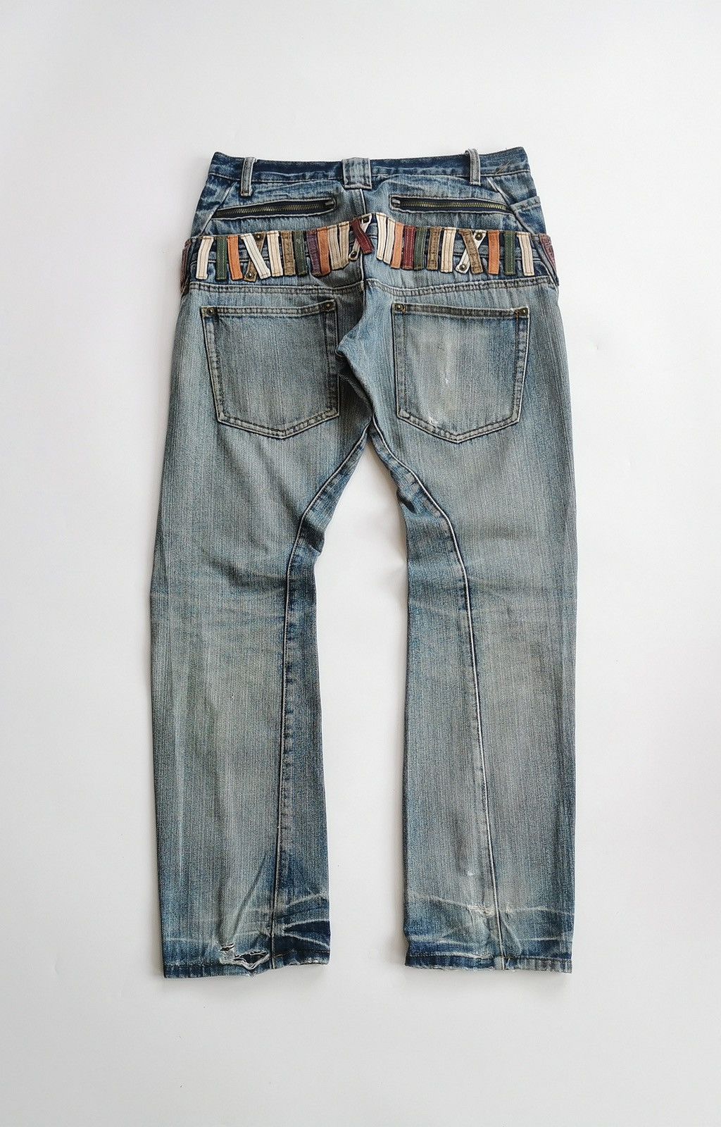 14th Addiction BreathMint Zipper Thrashed Distressed Jeans Size US 31 - 9 Thumbnail