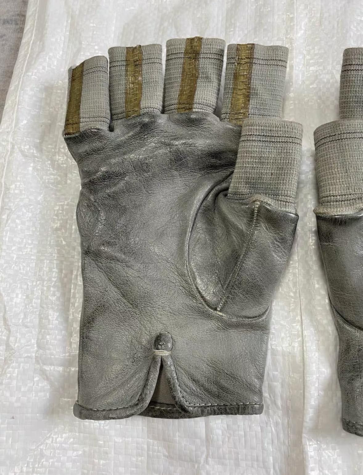 Carol Christian Poell Carol Christian Poell Taped Seam Fingerless Gloves Size 44 - 6 Thumbnail