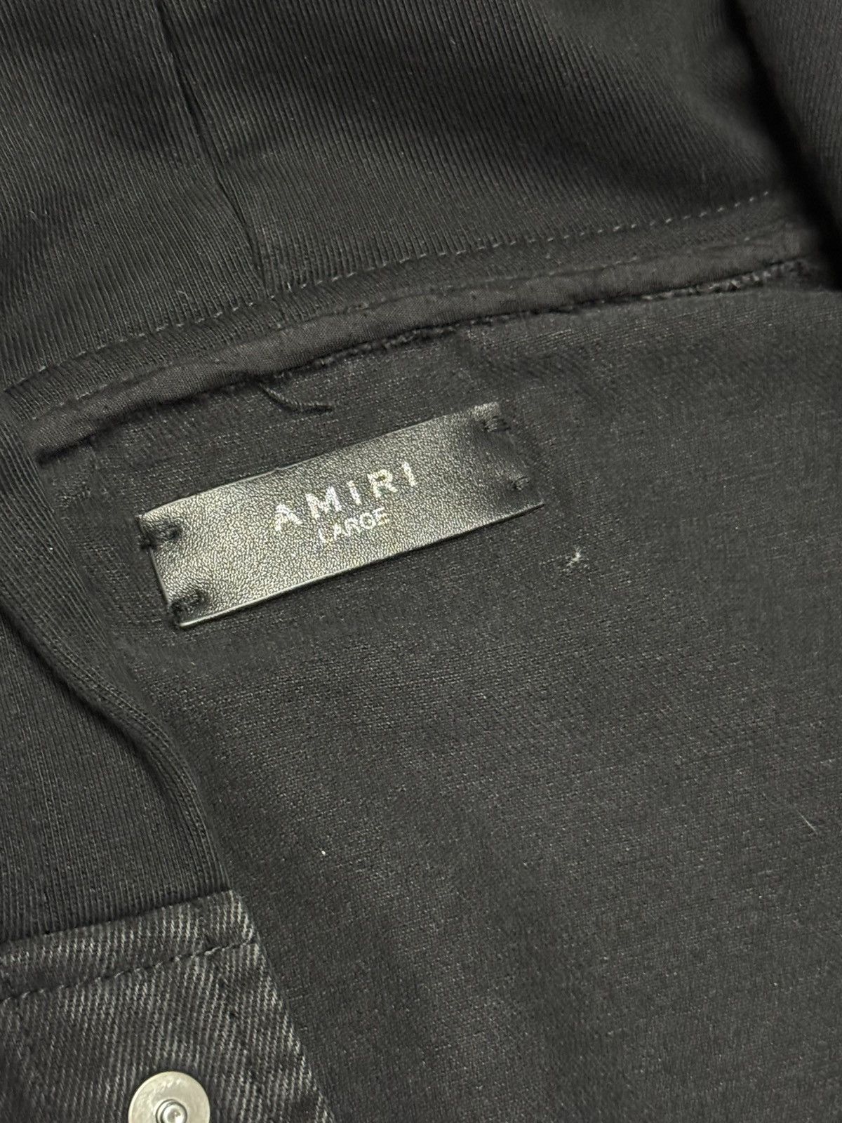 Amiri Amiri Denim Hooded Leather Logo Button Up Size US L / EU 52-54 / 3 - 6 Thumbnail
