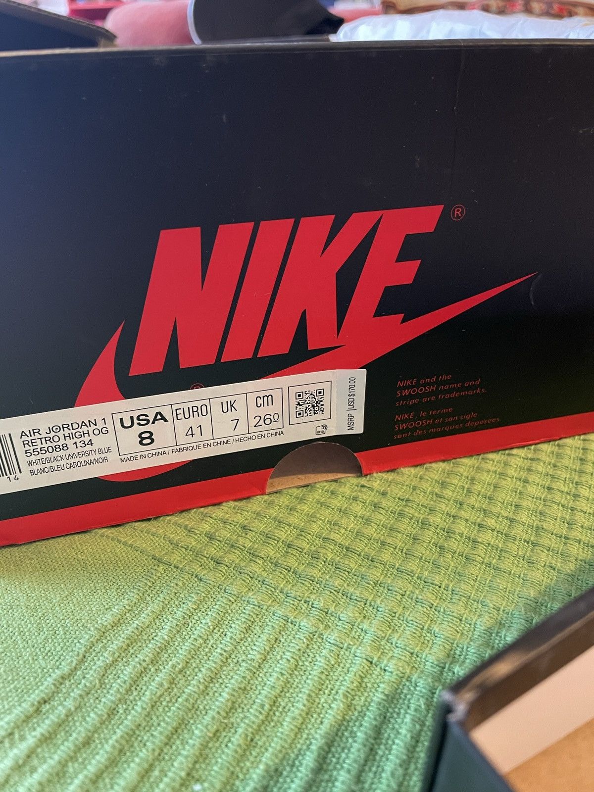 Nike Jordan 1 University Blue Size US 8 / EU 41 - 4 Thumbnail