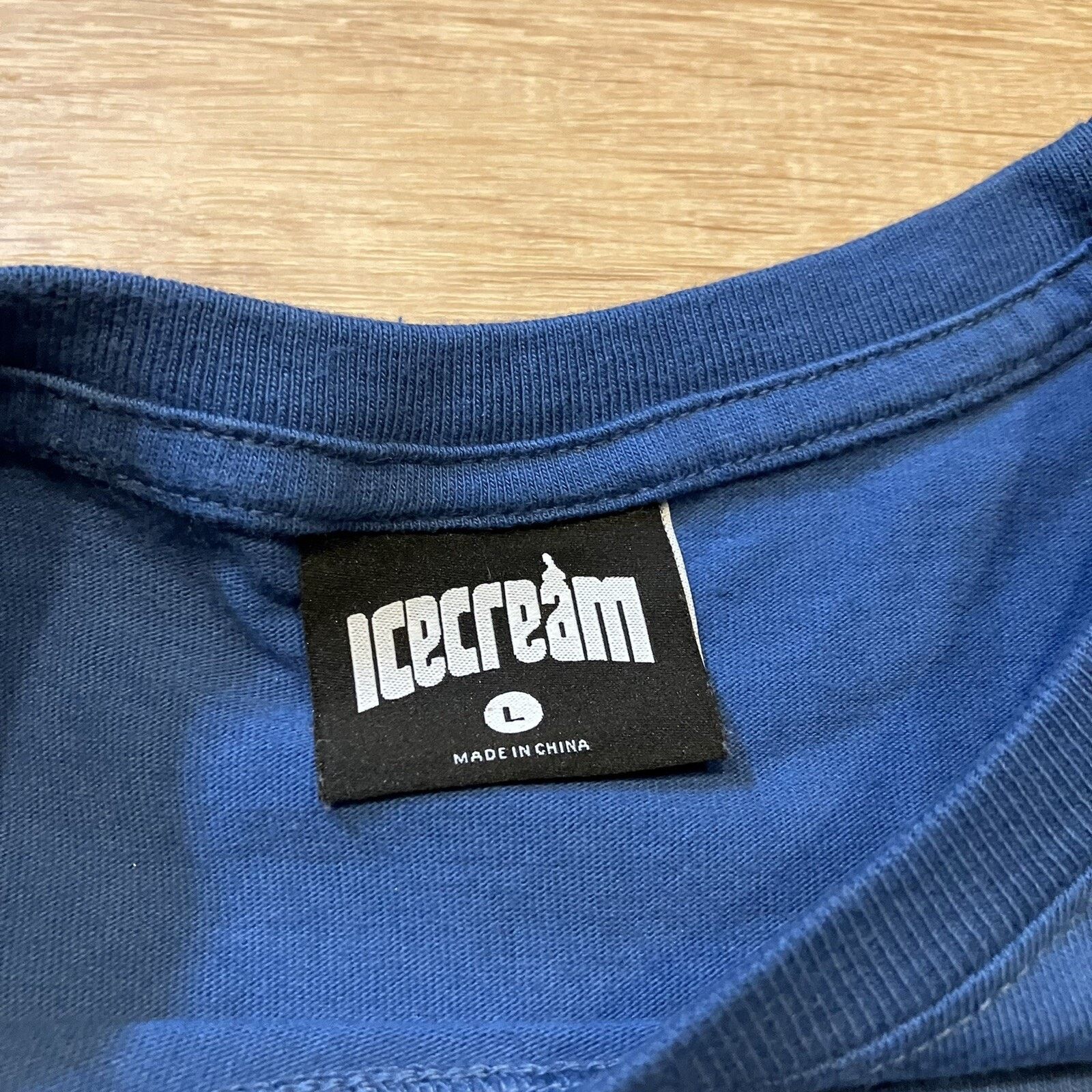 Icecream Ice Cream T-Shirt Solid Crewneck Dollar Sign Blue - Large Size US L / EU 52-54 / 3 - 6 Thumbnail