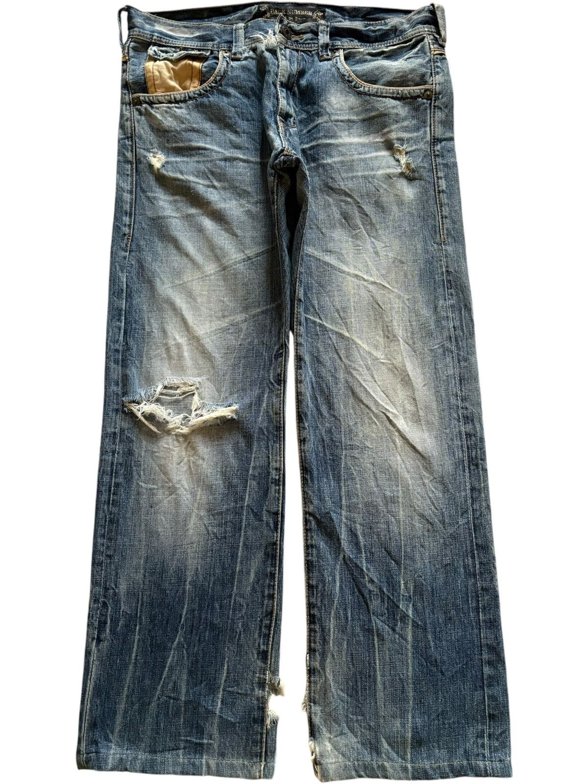 Japanese Brand Vintage Japanese Brand Faded Wash Distressed Baggy Jeans Size US 35 - 1 Thumbnail