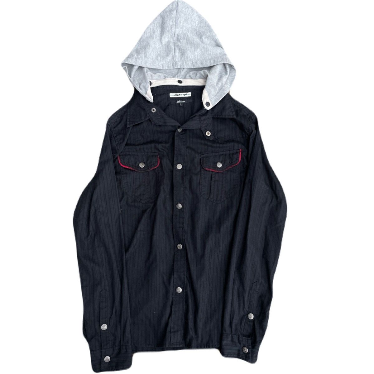If Six Was Nine 2000s Japanese archive Vkei Docking Button Hooded Shirts Size US S / EU 44-46 / 1 - 2 Thumbnail
