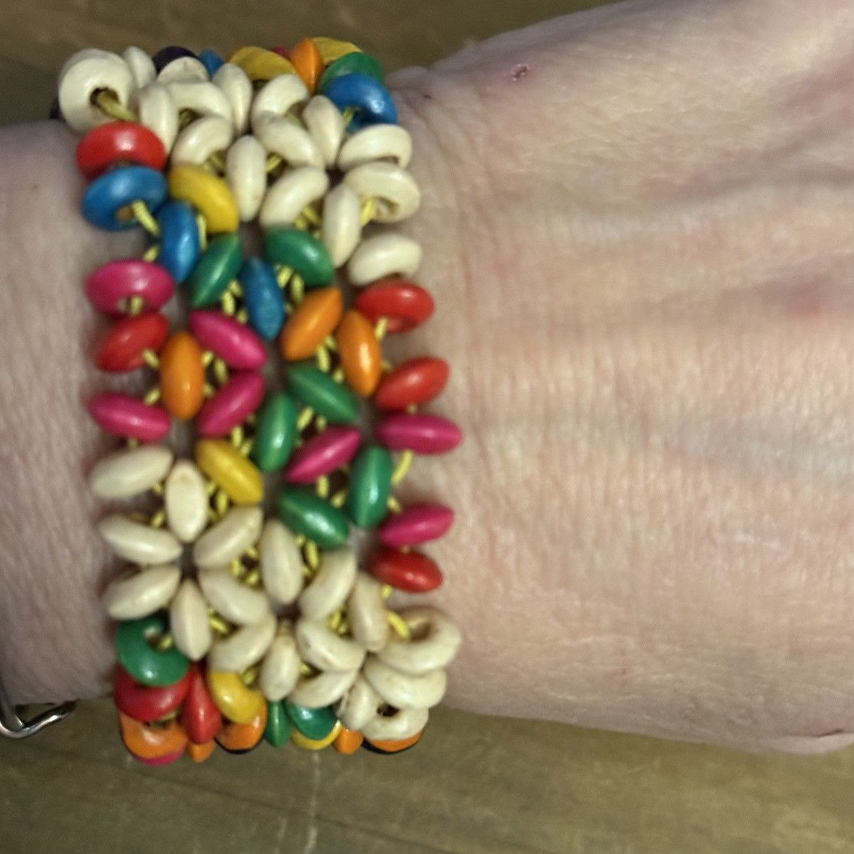 Other Multicolor wooden woven floral stretch bracelet Size ONE SIZE - 3 Thumbnail