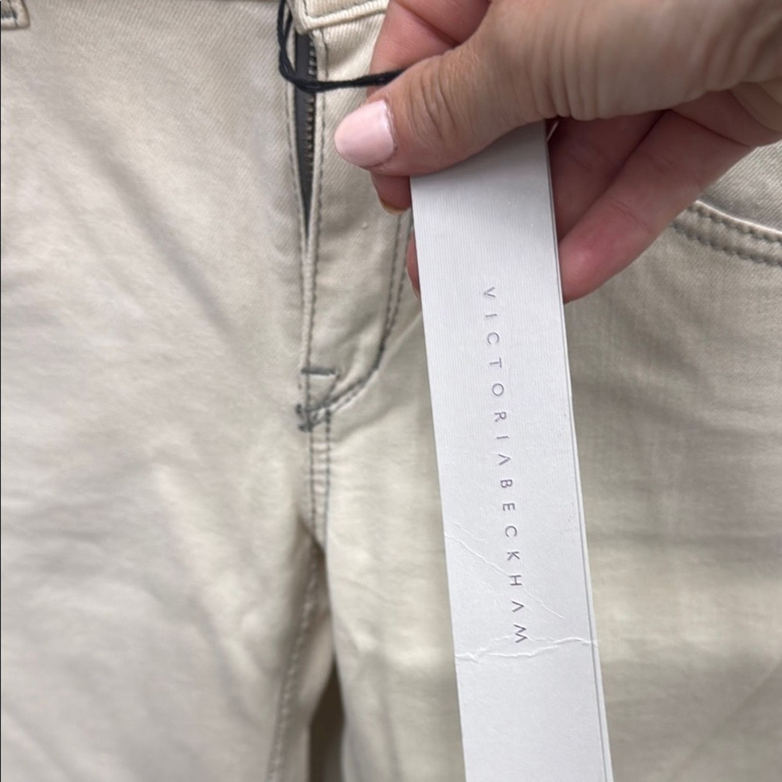 Victoria Beckham NWT Victoria Beckham cream women’s Skinny jeans Size 28 Size 28" / US 6 / IT 42 - 3 Thumbnail