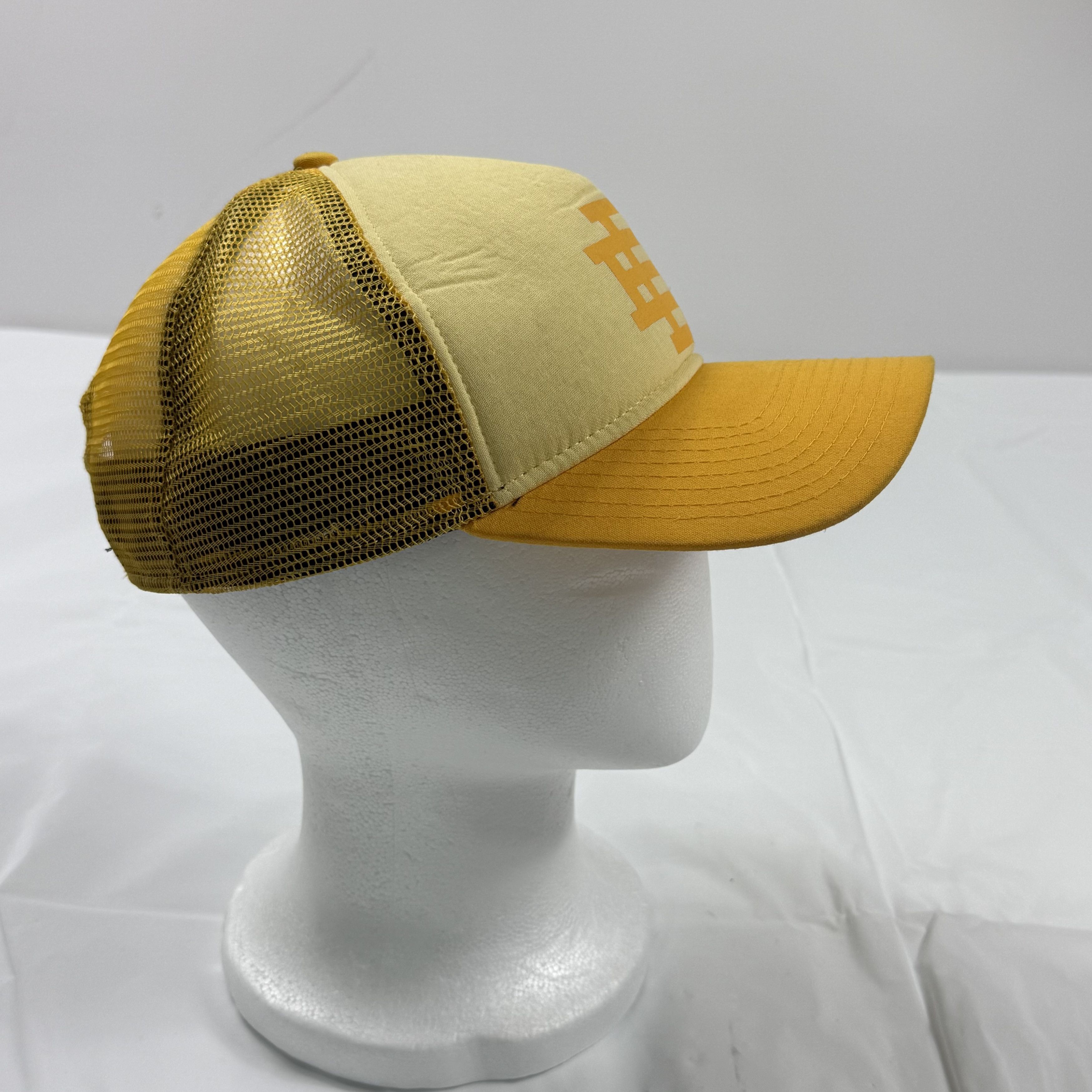 Eric Emanuel Eric Emanuel EE Logo Trucker Hat Yellow Cream Mesh Snapback Size ONE SIZE - 2 Thumbnail