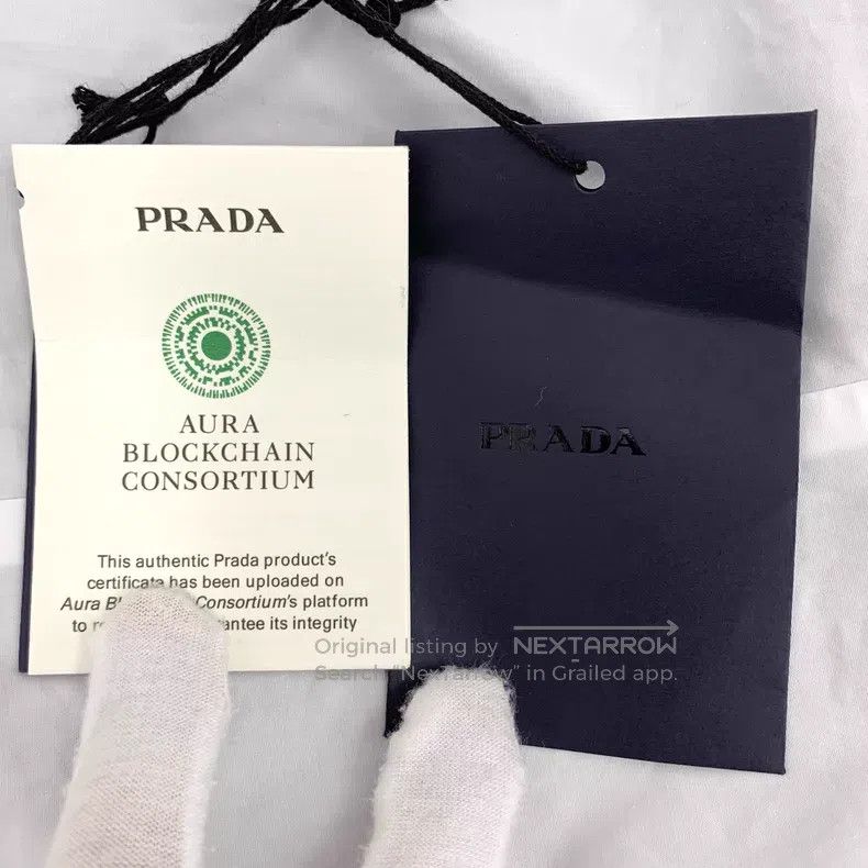 Prada Prada 22 white triangle cotton lapel single-breasted long- Size XXS / US 00 / IT 34 - 7 Thumbnail