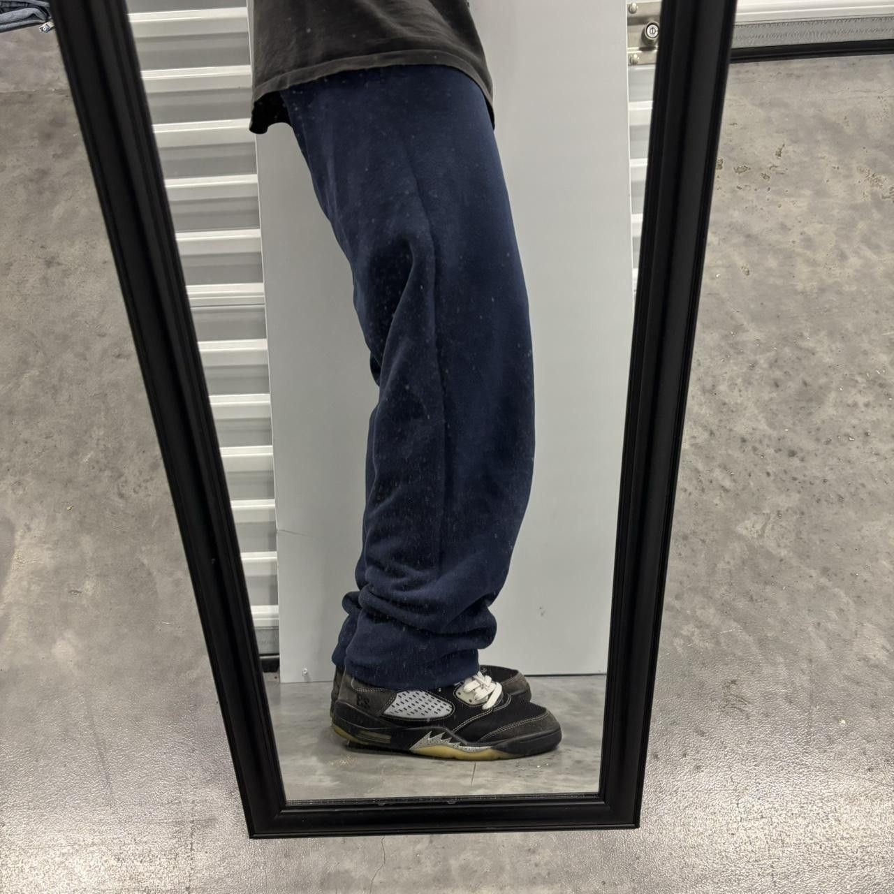 Japanese Brand × Vintage Crazy Vintage 90s Navy Blue Skater Essential Sweatpants! Size US 30 / EU 46 - 2 Thumbnail