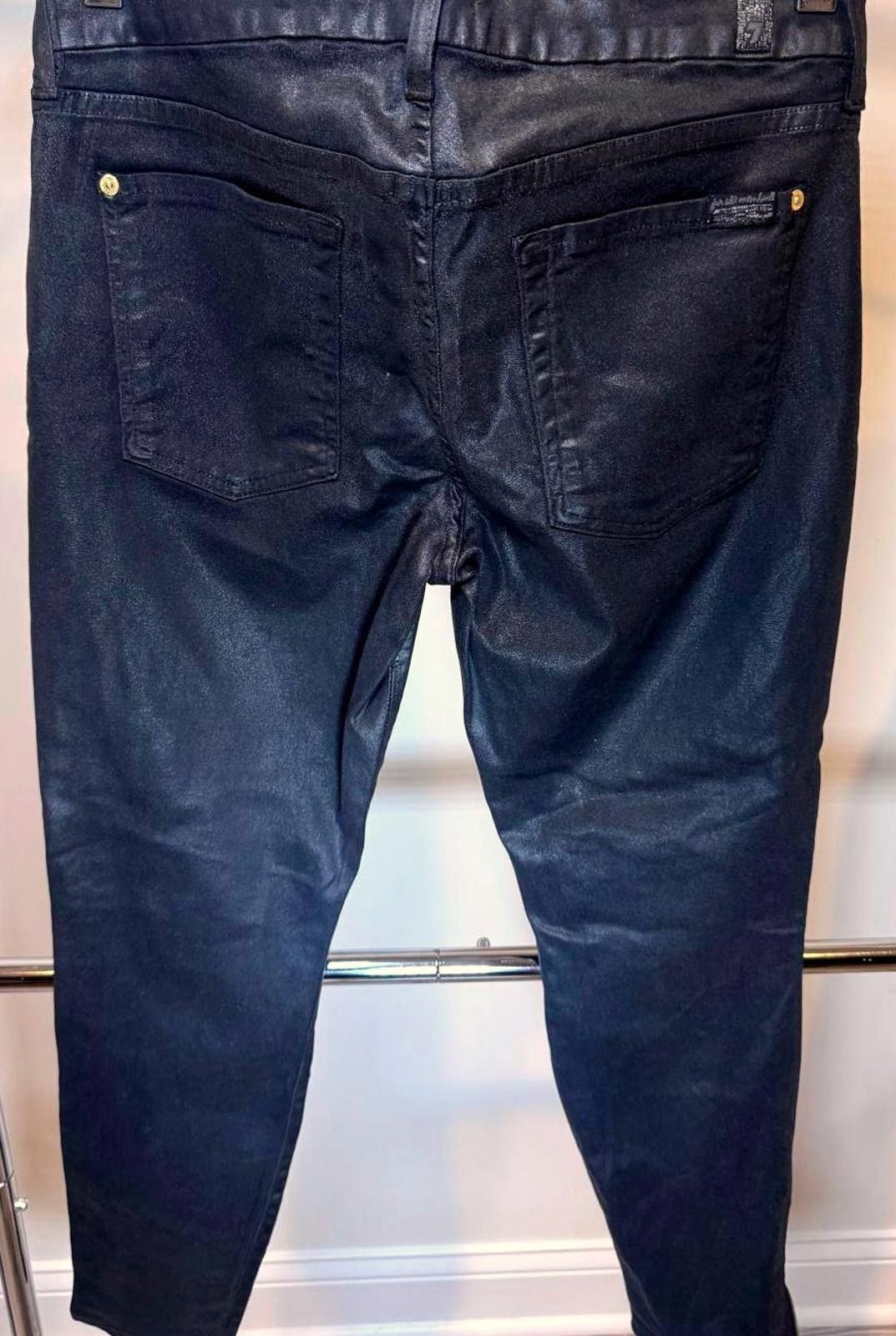 7 For All Mankind Stylish 7 for All Mankind Black Denim Jeans Size 32" / US 10 / IT 46 - 2 Thumbnail