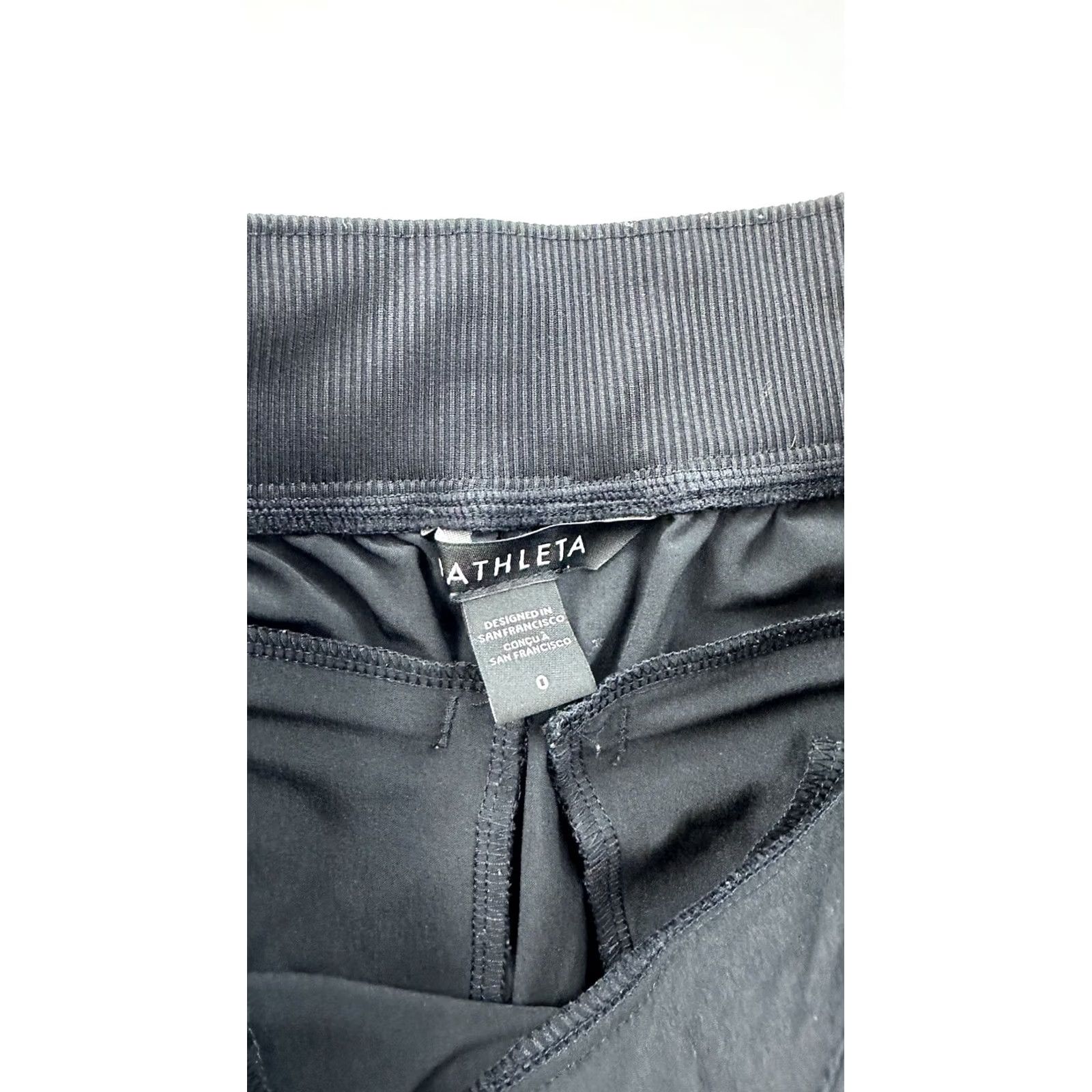 Athleta Athleta Pants Women’s 0 Black Elastic Waist Pull On Track Pants Size 25" / US 0 / IT 36 - 4 Thumbnail