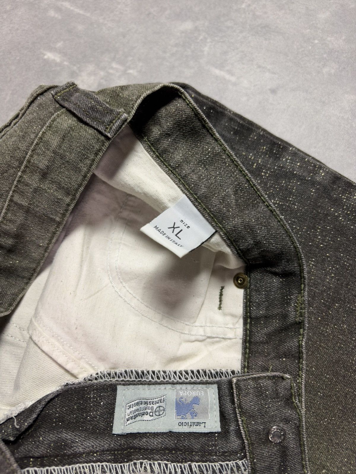 Roberto Cavalli 90s Roberto Cavalli Glitter Faded Wide Leg Denim Jeans XL Size US 34 / EU 50 - 9 Thumbnail