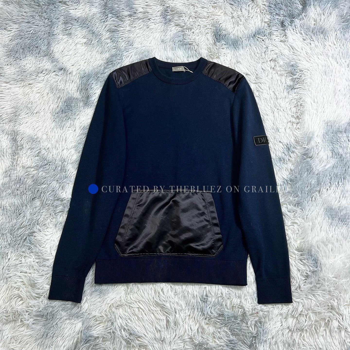 Dior Contrast Pocket Knit Sweater in Blue Size US S / EU 44-46 / 1 - 1 Thumbnail