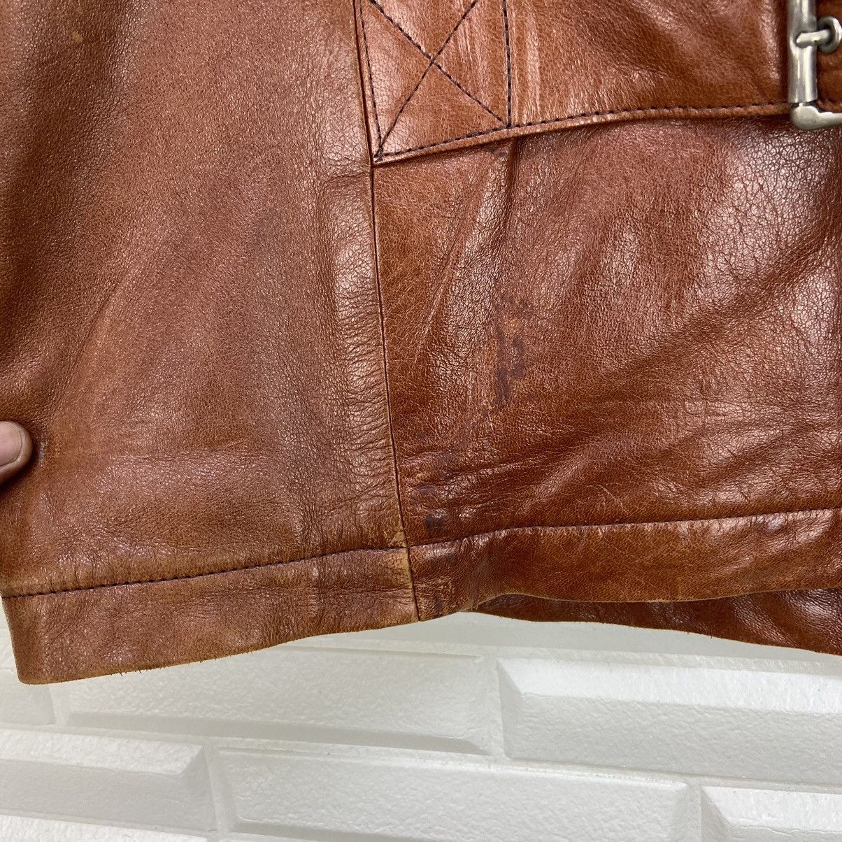 Japanese Brand Vtg Antelope Makigami Tokyo Original Leather Buckle Back Size US M / EU 48-50 / 2 - 12 Thumbnail