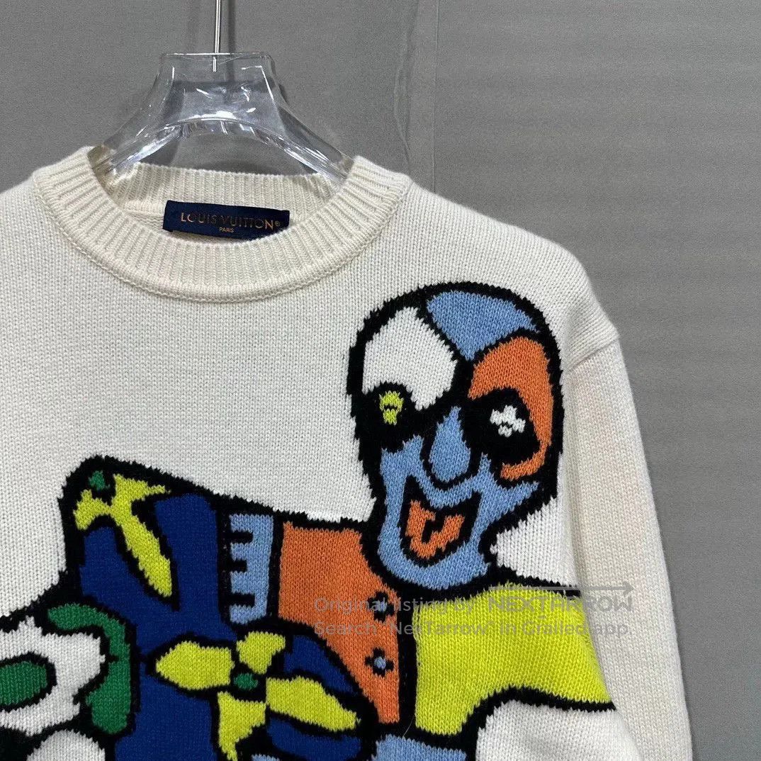 Louis Vuitton louis vuitton abstract cartoon alien sweater. Size US L / EU 52-54 / 3 - 3 Thumbnail
