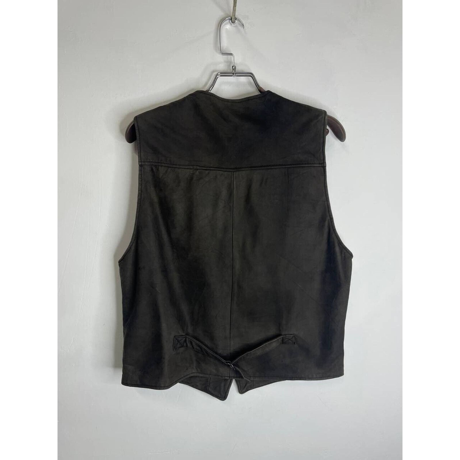 Vintage Vintage Black Leather Vest with Large Pockets Size M Size M / US 6-8 / IT 42-44 - 5 Thumbnail