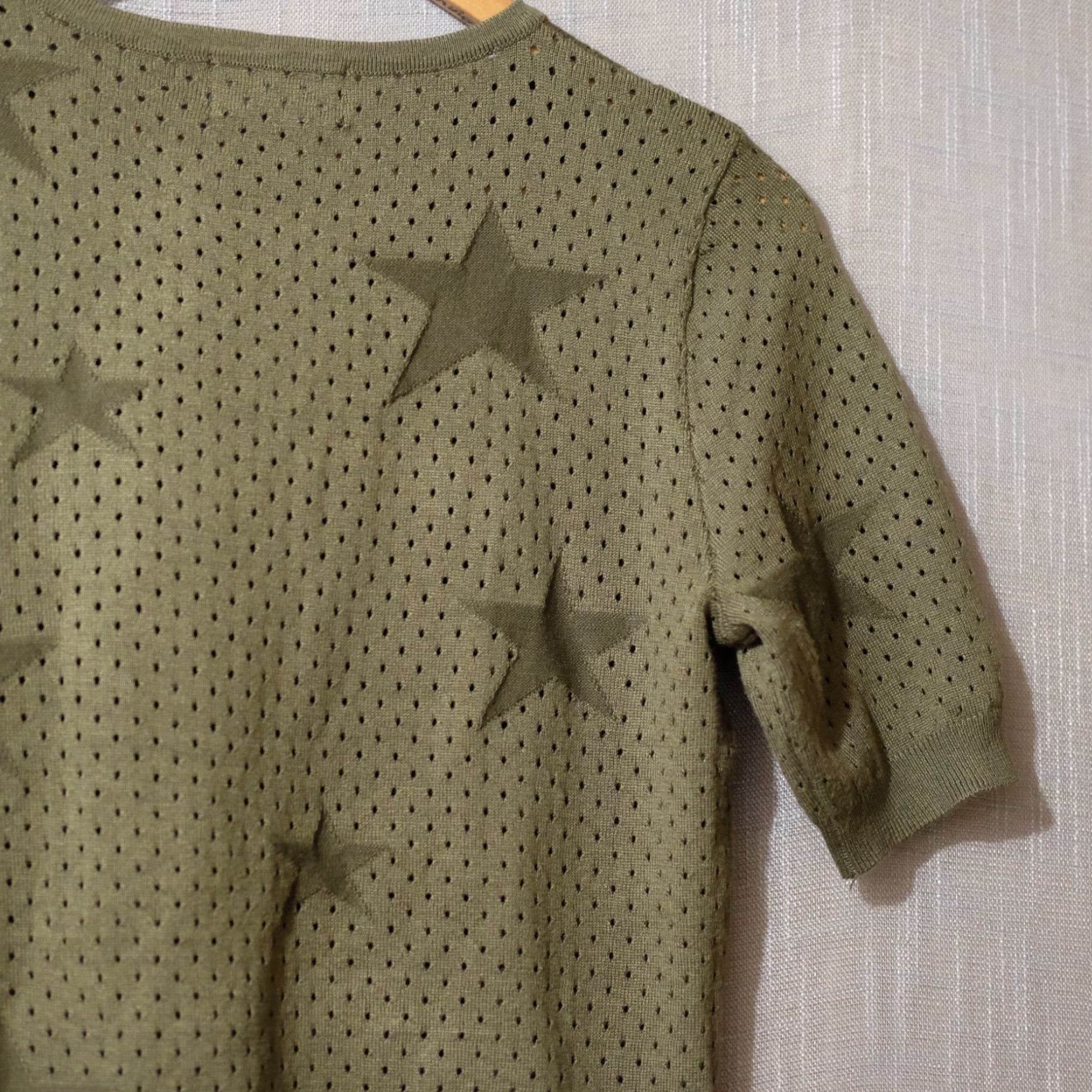 Vintage Premise Green Sweater Short Sleeve Open Knit Pullover Women’s M #A1-76 Size M / US 6-8 / IT 42-44 - 7 Thumbnail