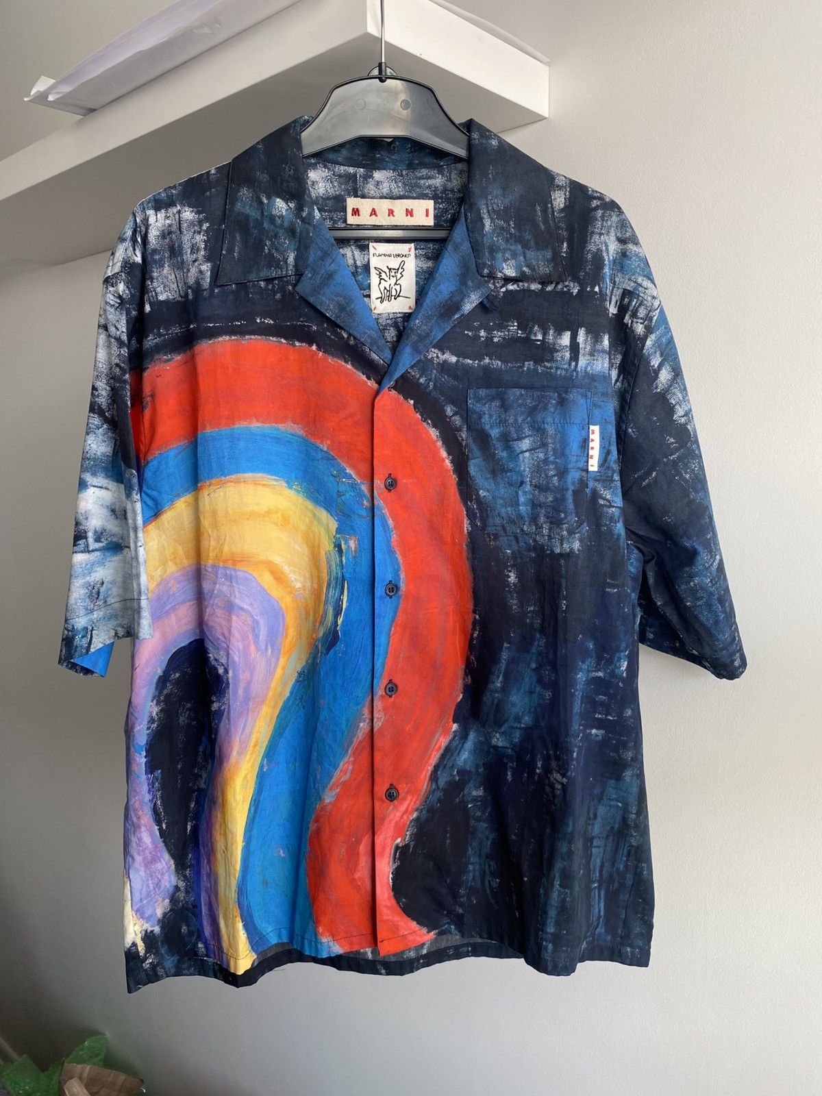 Marni Marni Rainbow Popeline Bowling Shirt Short Sleeve luxury Size US M / EU 48-50 / 2 - 5 Thumbnail