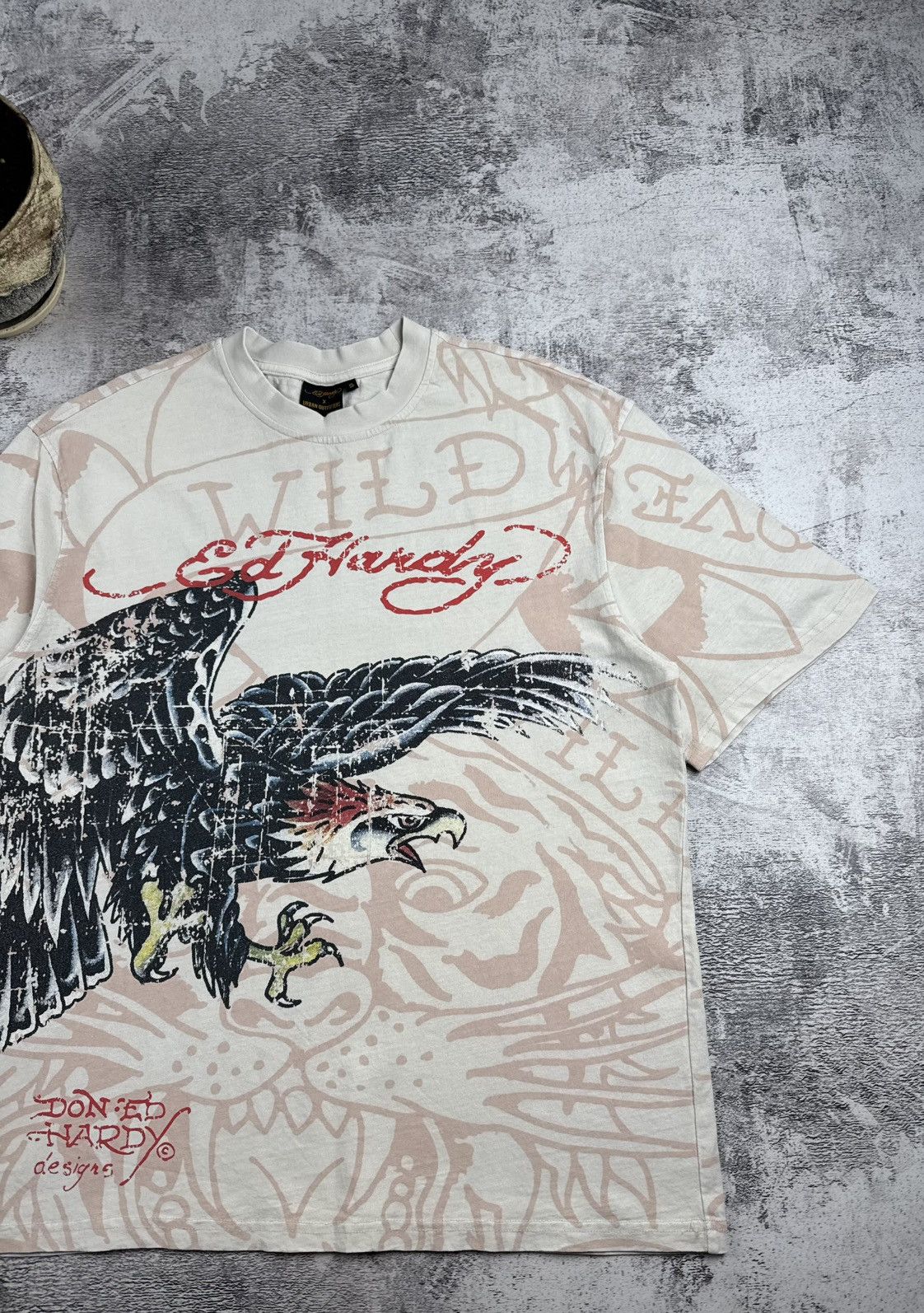 Ed Hardy Ed Hardy X Urban Outfitters Over print Tiger Logo Oversized T Shirt Tee Jersey Size US M / EU 48-50 / 2 - 3 Thumbnail