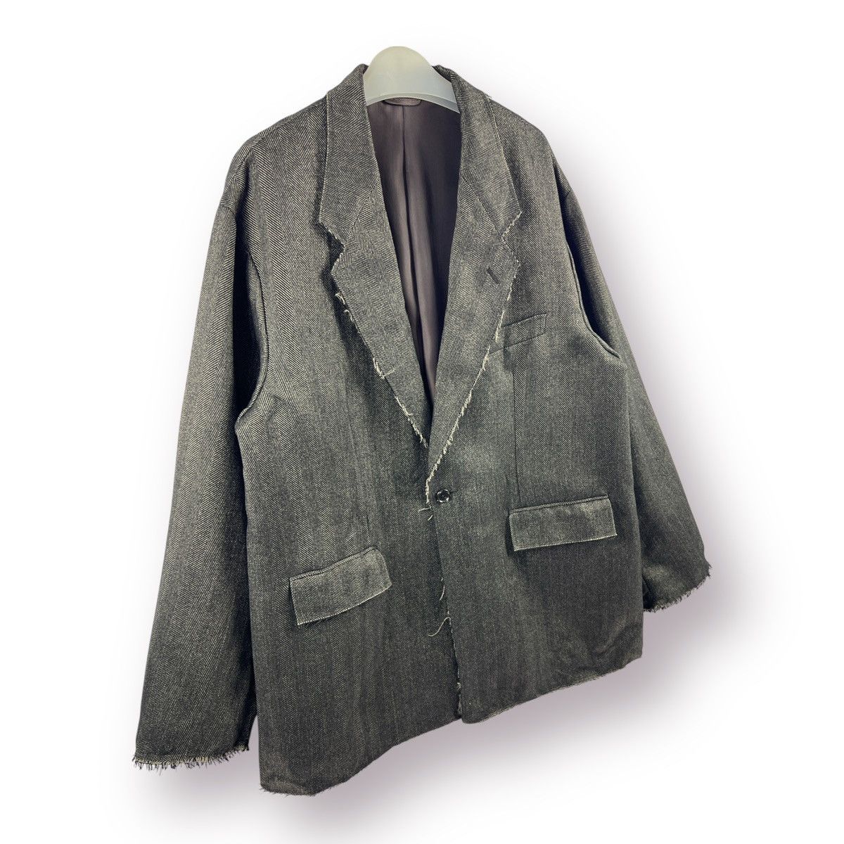 Beams Plus 🔥 Herringbone Trashed Design Beams Japan OverCoat - L Size US L / EU 52-54 / 3 - 3 Thumbnail